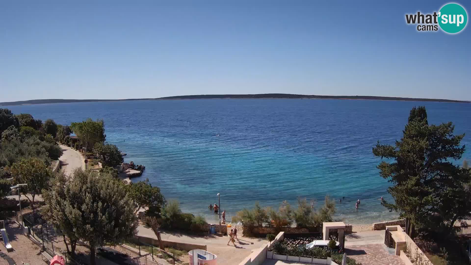 Webcam Plaža Male Mandre – Diretta dalla spiaggia sull’isola di Pag