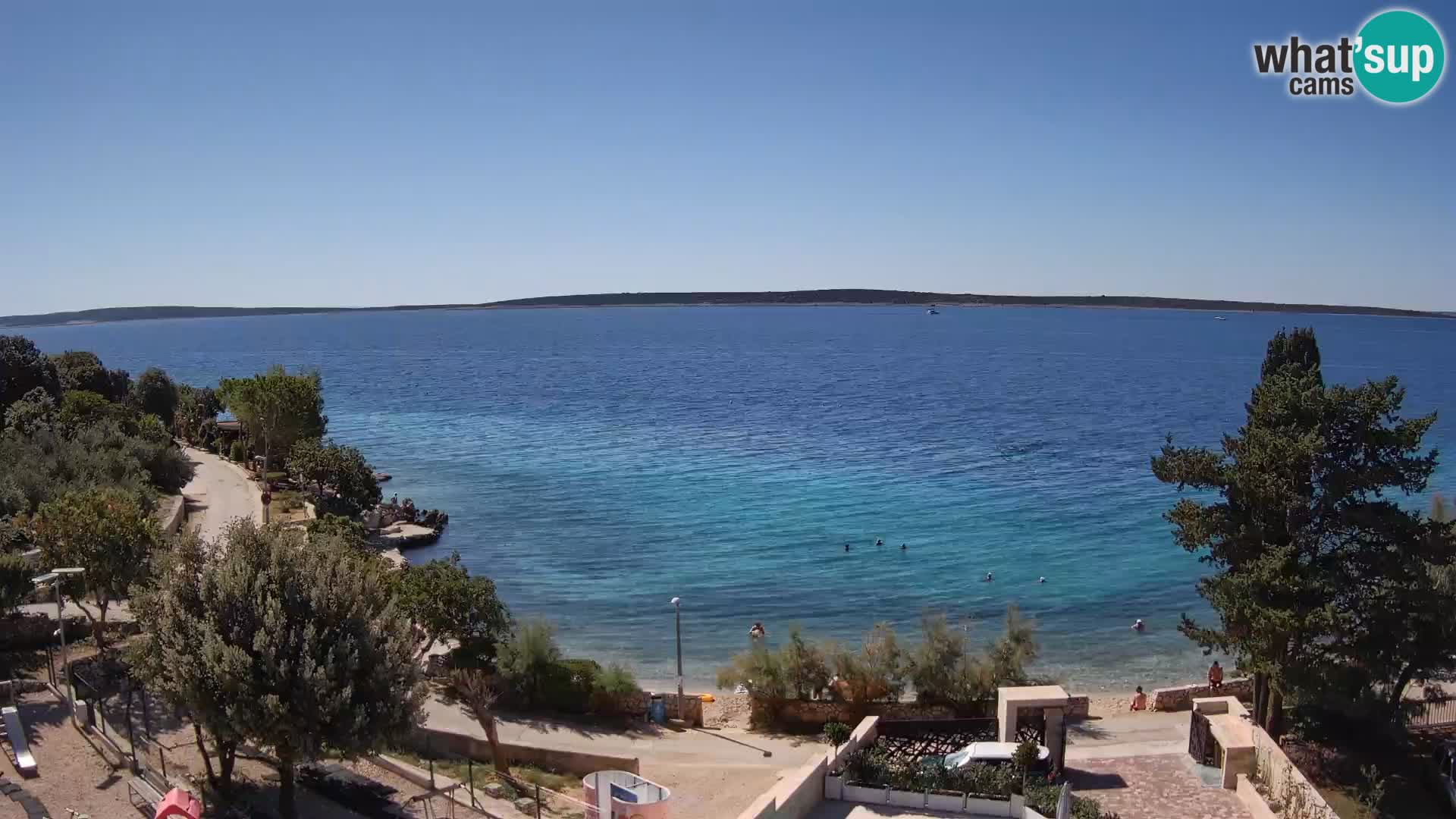 Webcam Plaža Male Mandre – Diretta dalla spiaggia sull’isola di Pag