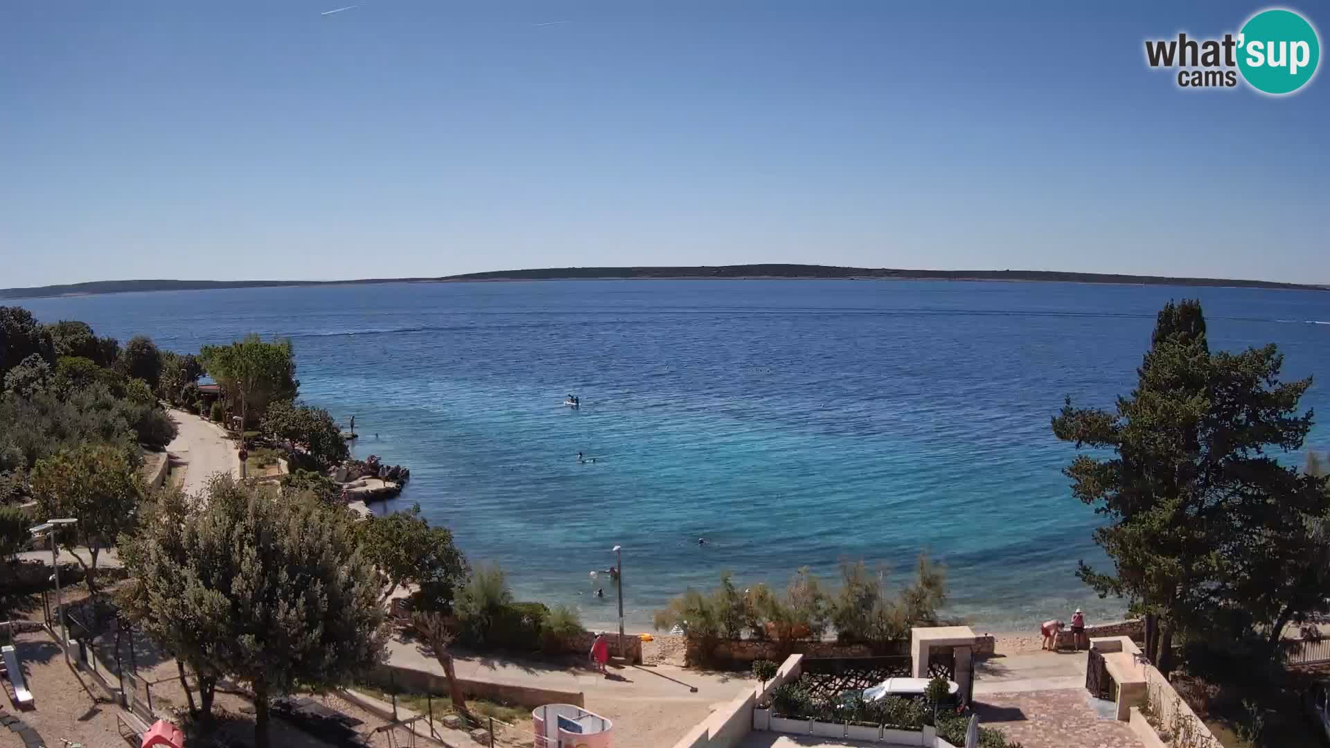 Webcam Plaža Male Mandre – Live View from Pag Island