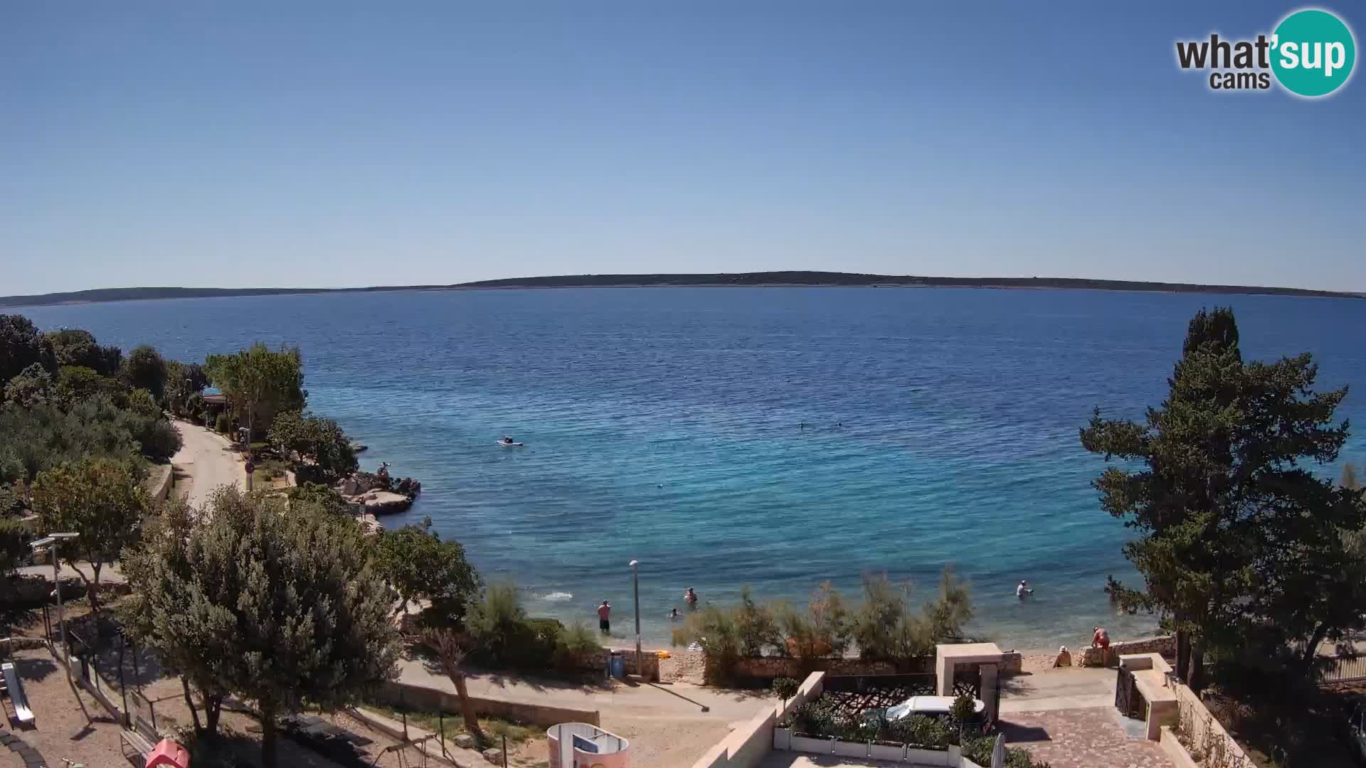 Webcam Plaža Male Mandre – Live View from Pag Island