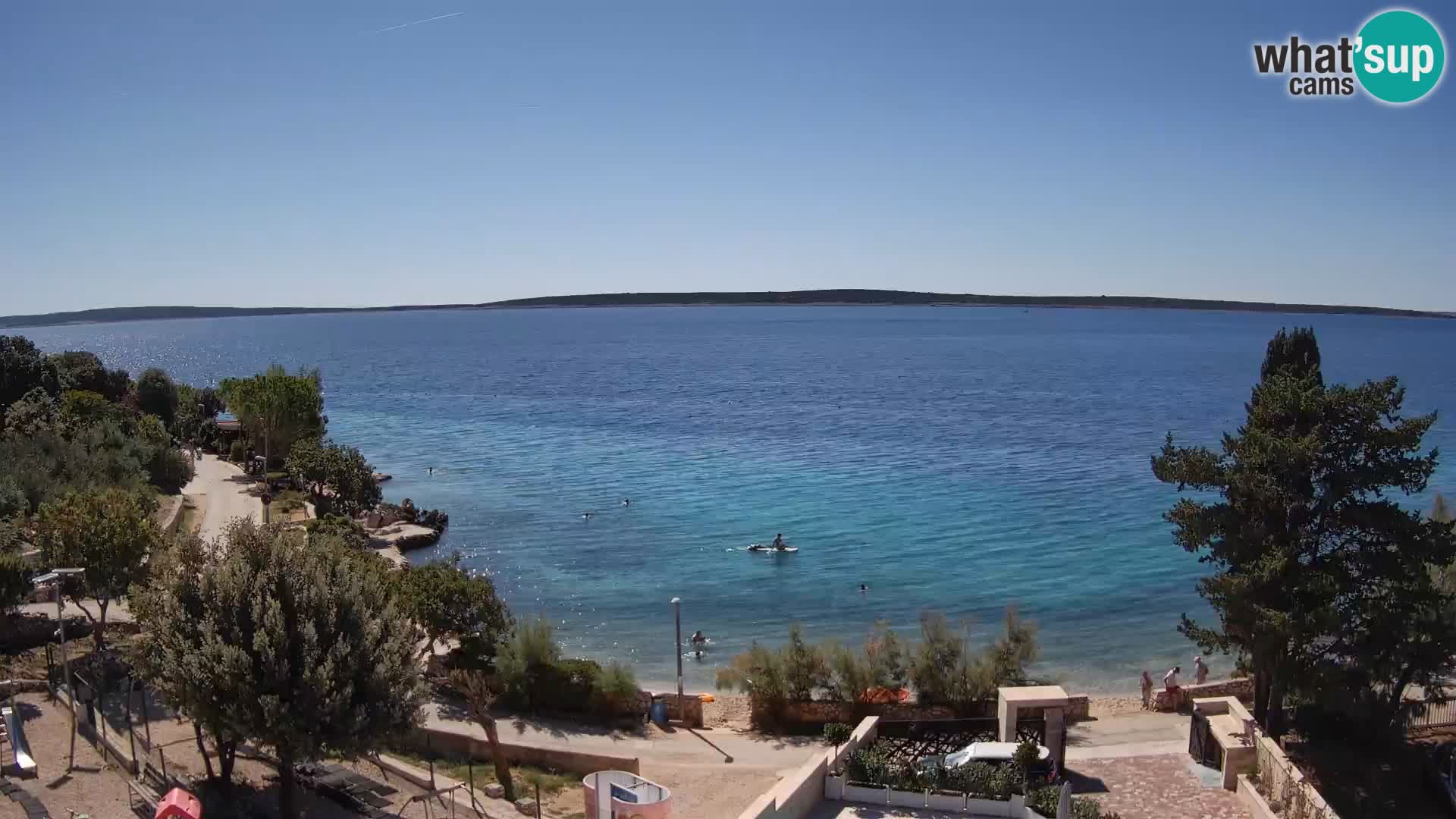 Webcam Strand Male Mandre – Liveblick von der Insel Pag
