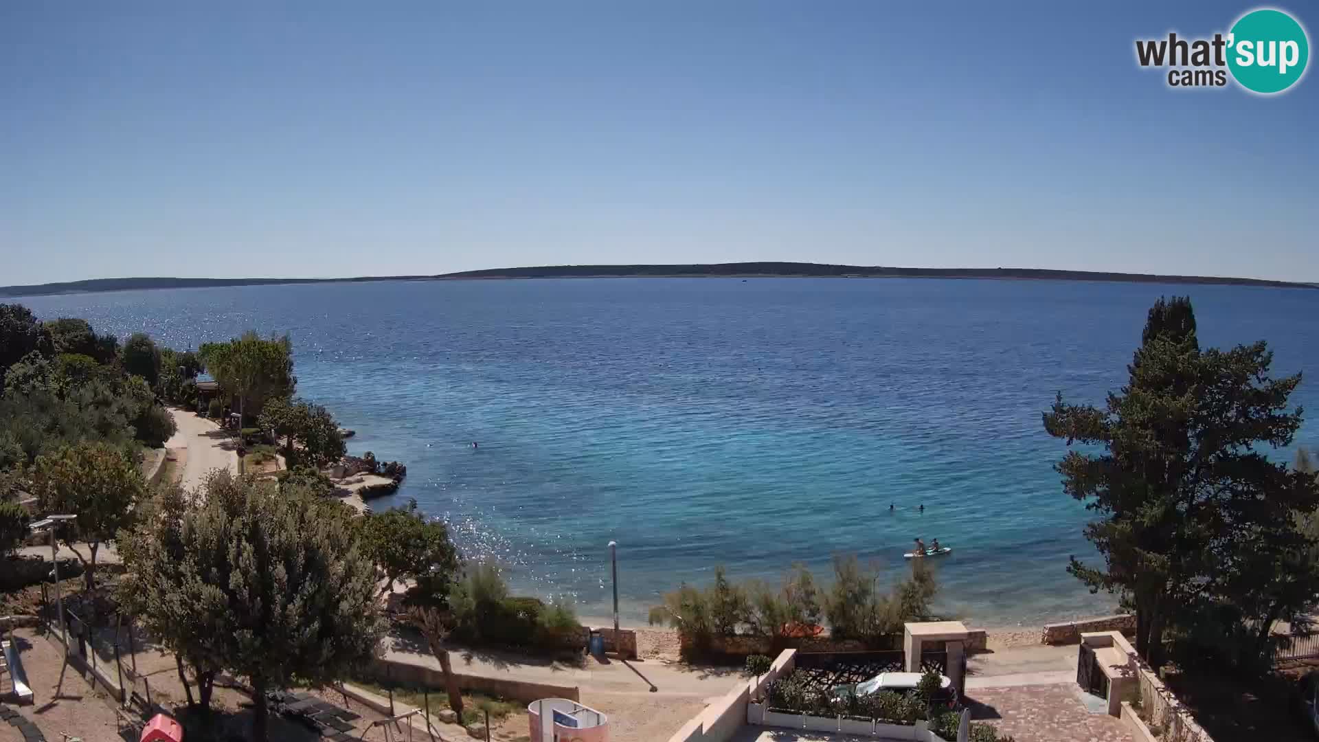 Webcam Strand Male Mandre – Liveblick von der Insel Pag