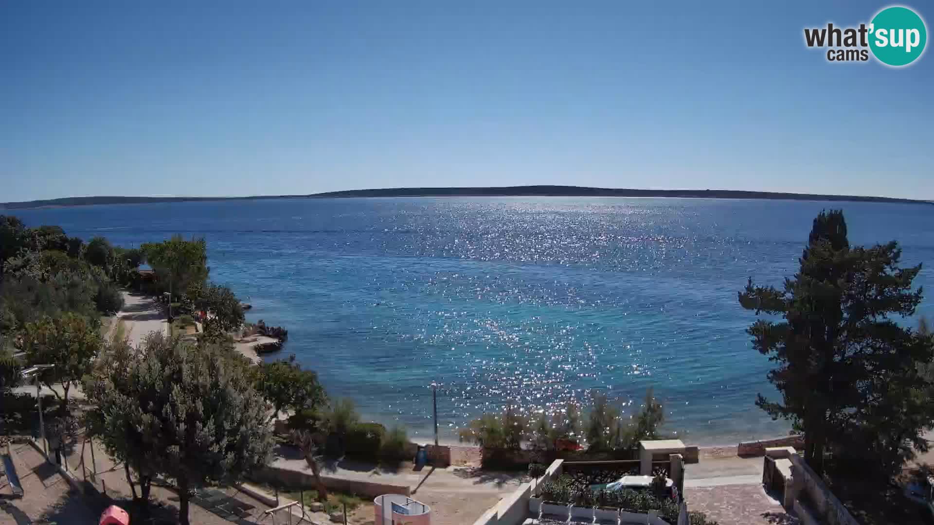 Webcam Strand Male Mandre – Liveblick von der Insel Pag