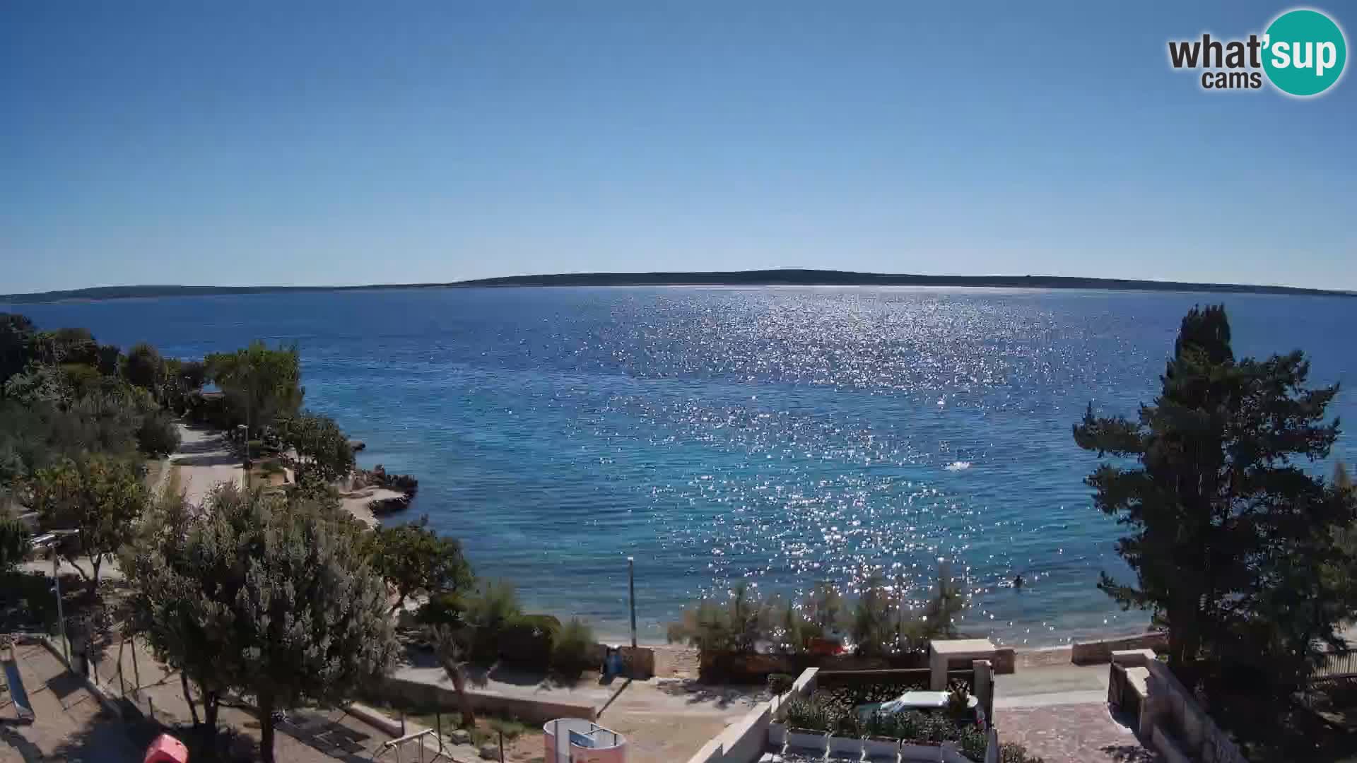 Webcam Strand Male Mandre – Liveblick von der Insel Pag
