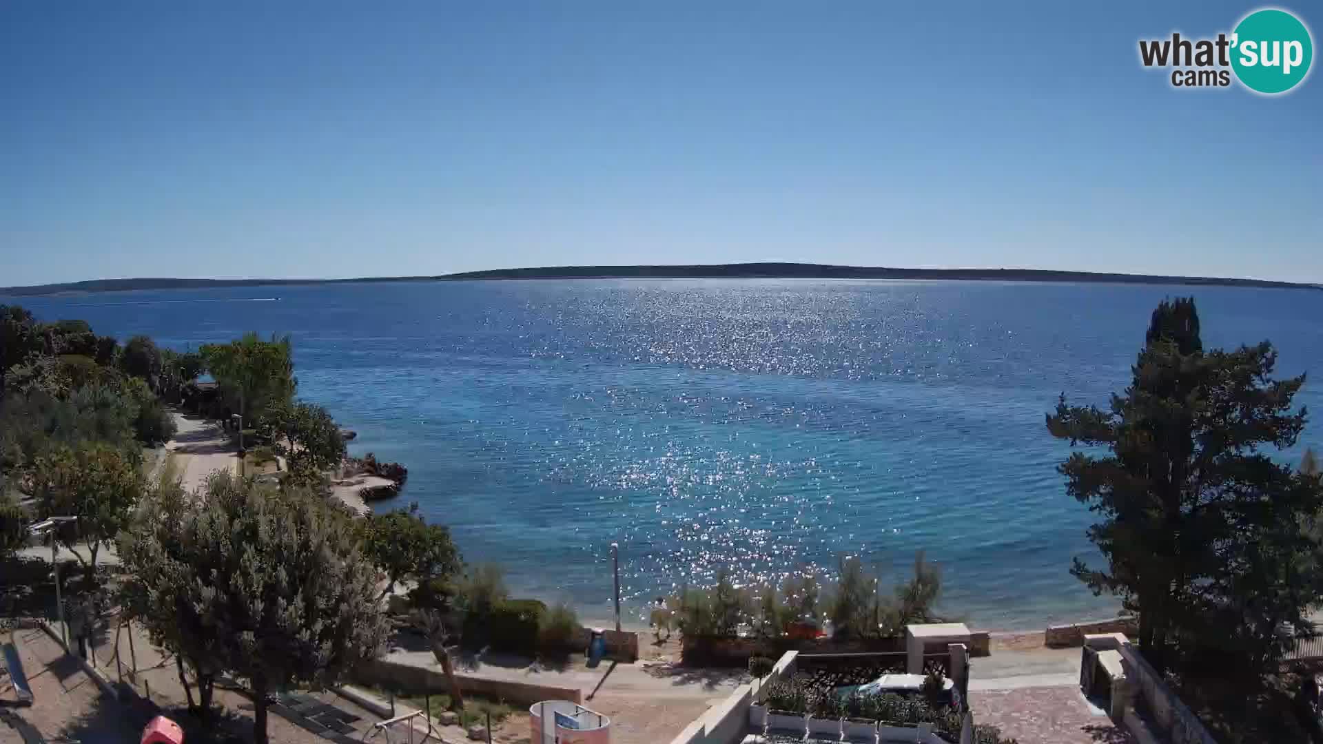 Webcam Strand Male Mandre – Liveblick von der Insel Pag