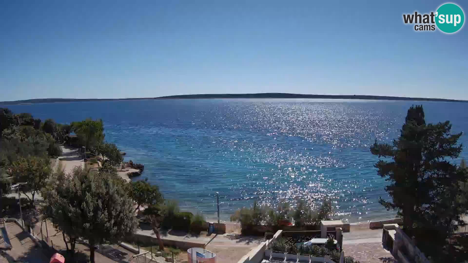 Webcam Strand Male Mandre – Liveblick von der Insel Pag