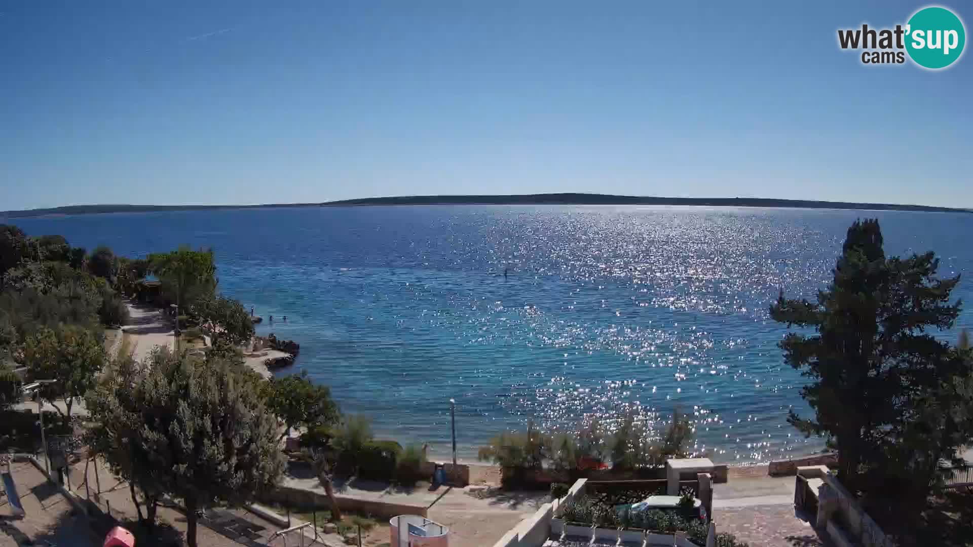 Webcam Plaža Male Mandre – Diretta dalla spiaggia sull’isola di Pag