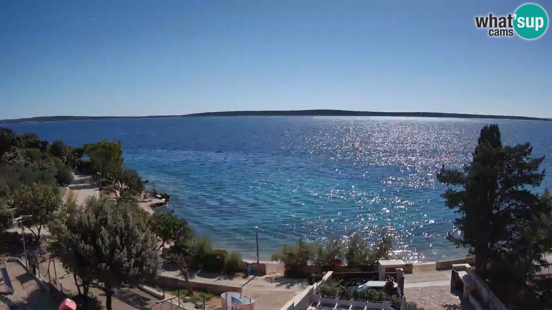 Webcam Plaža Male Mandre – Diretta dalla spiaggia sull’isola di Pag