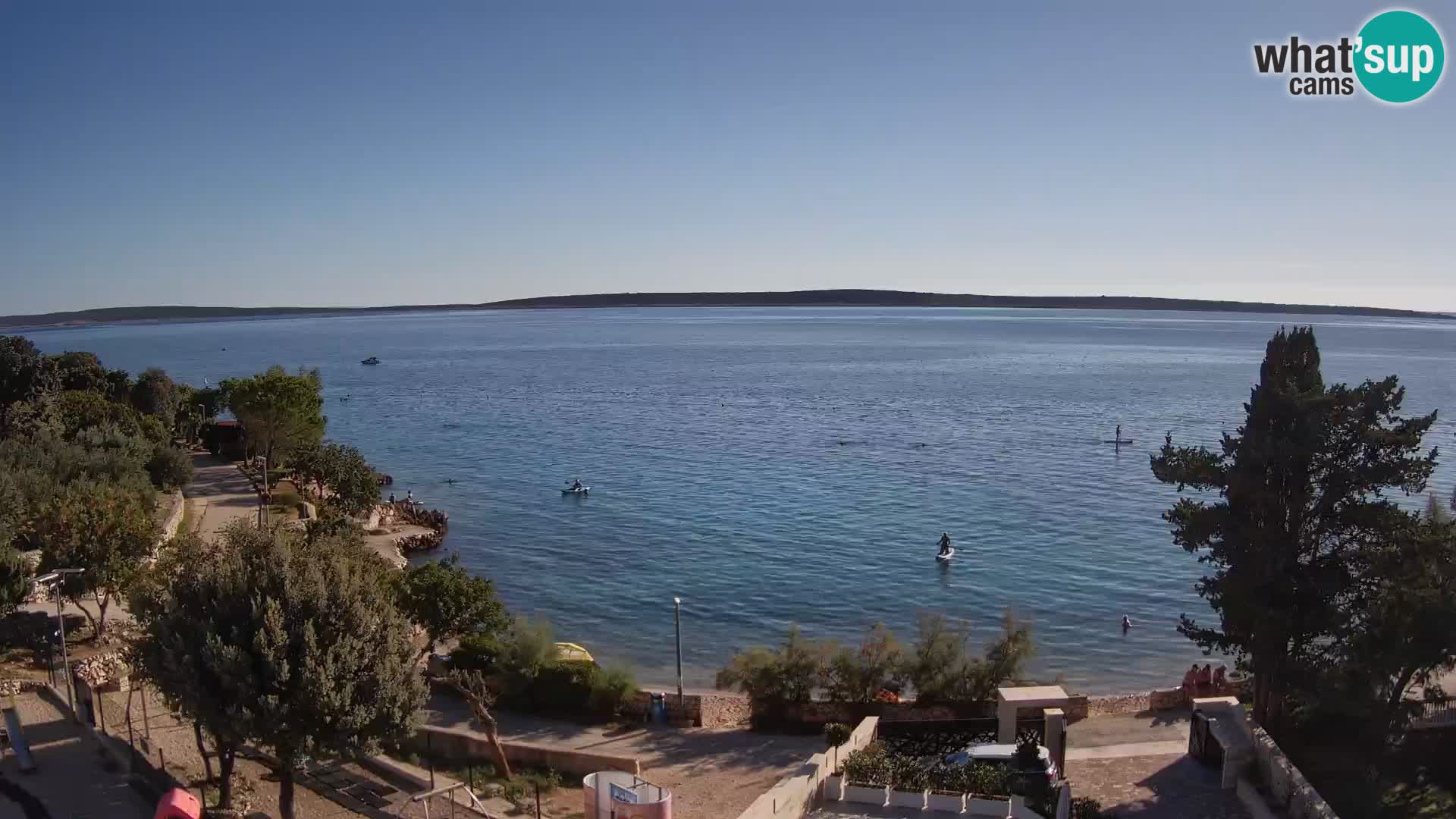 Webcam Strand Male Mandre – Liveblick von der Insel Pag