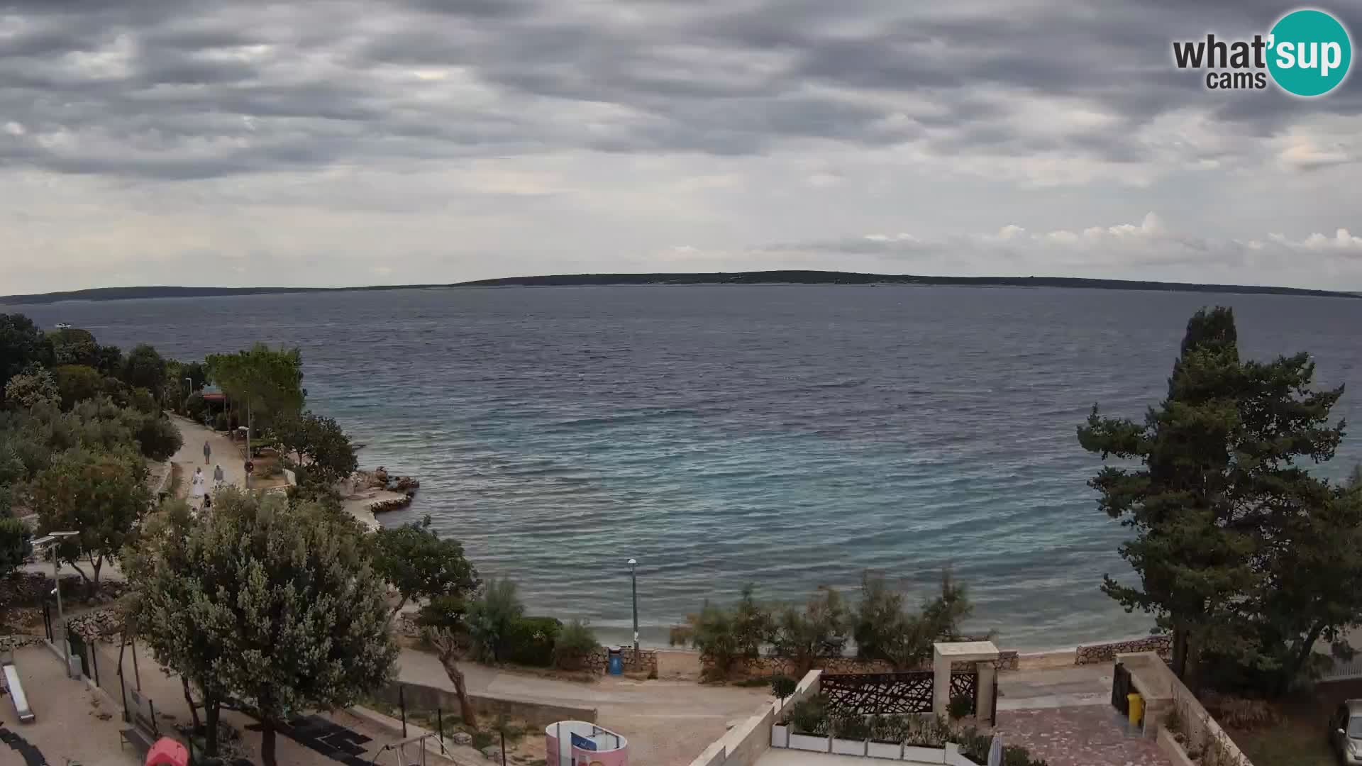 Webcam Plage Male Mandre – Vue en direct depuis l’île de Pag