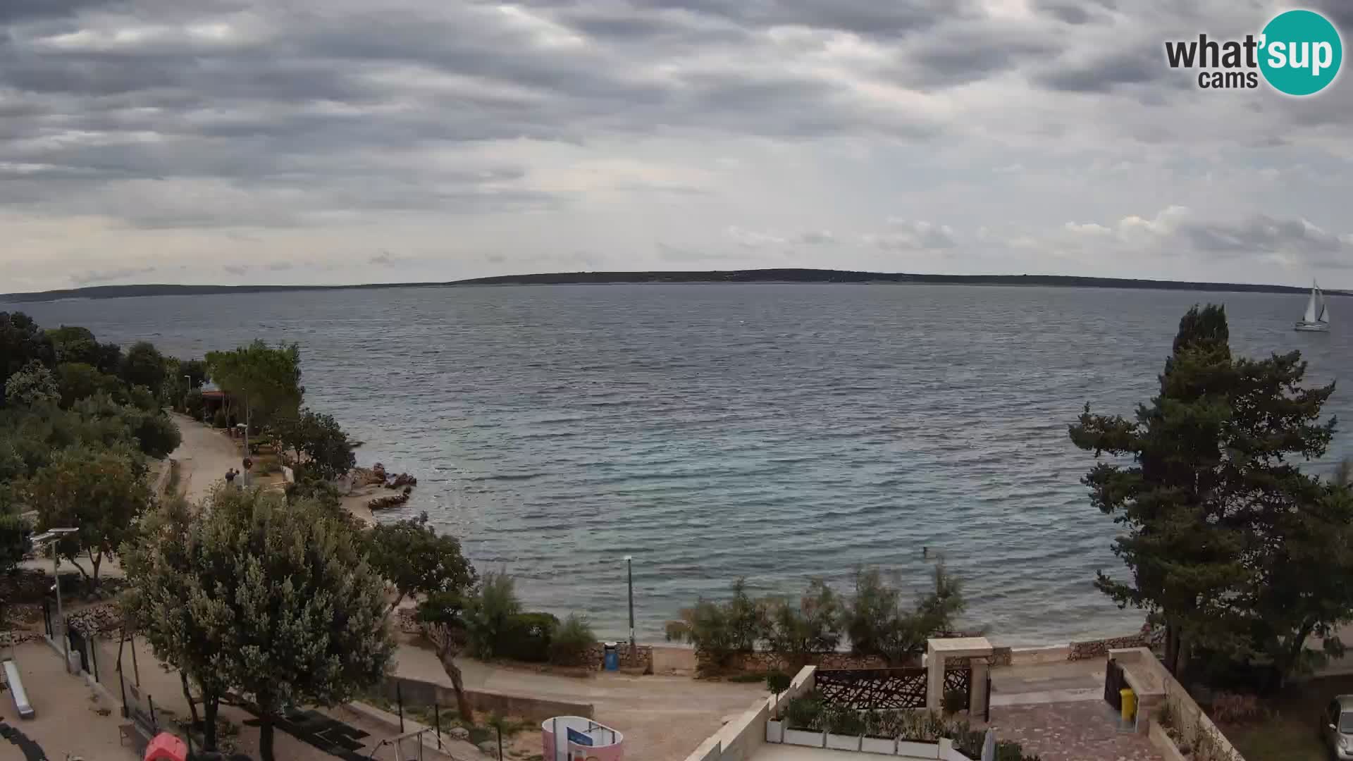 Webcam Plaža Male Mandre – Diretta dalla spiaggia sull’isola di Pag