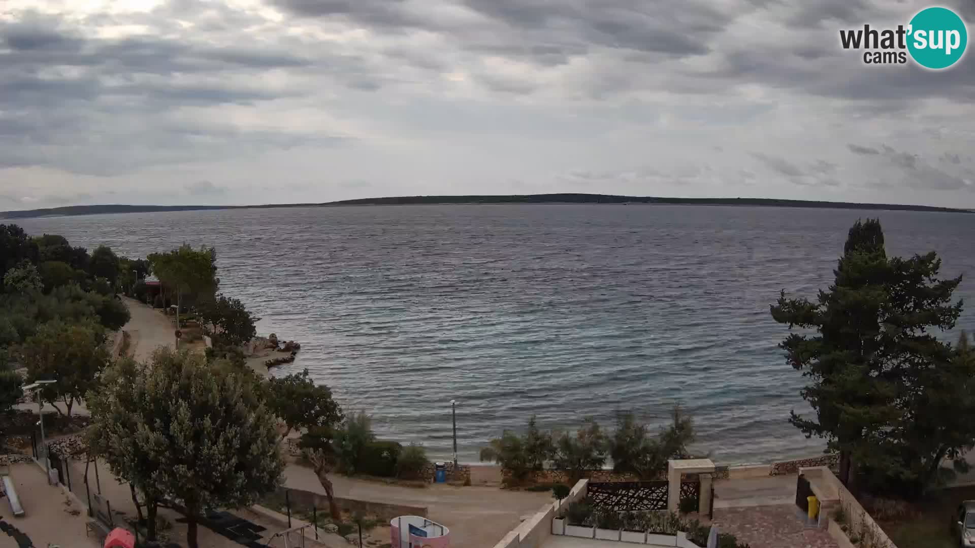 Webcam Plage Male Mandre – Vue en direct depuis l’île de Pag