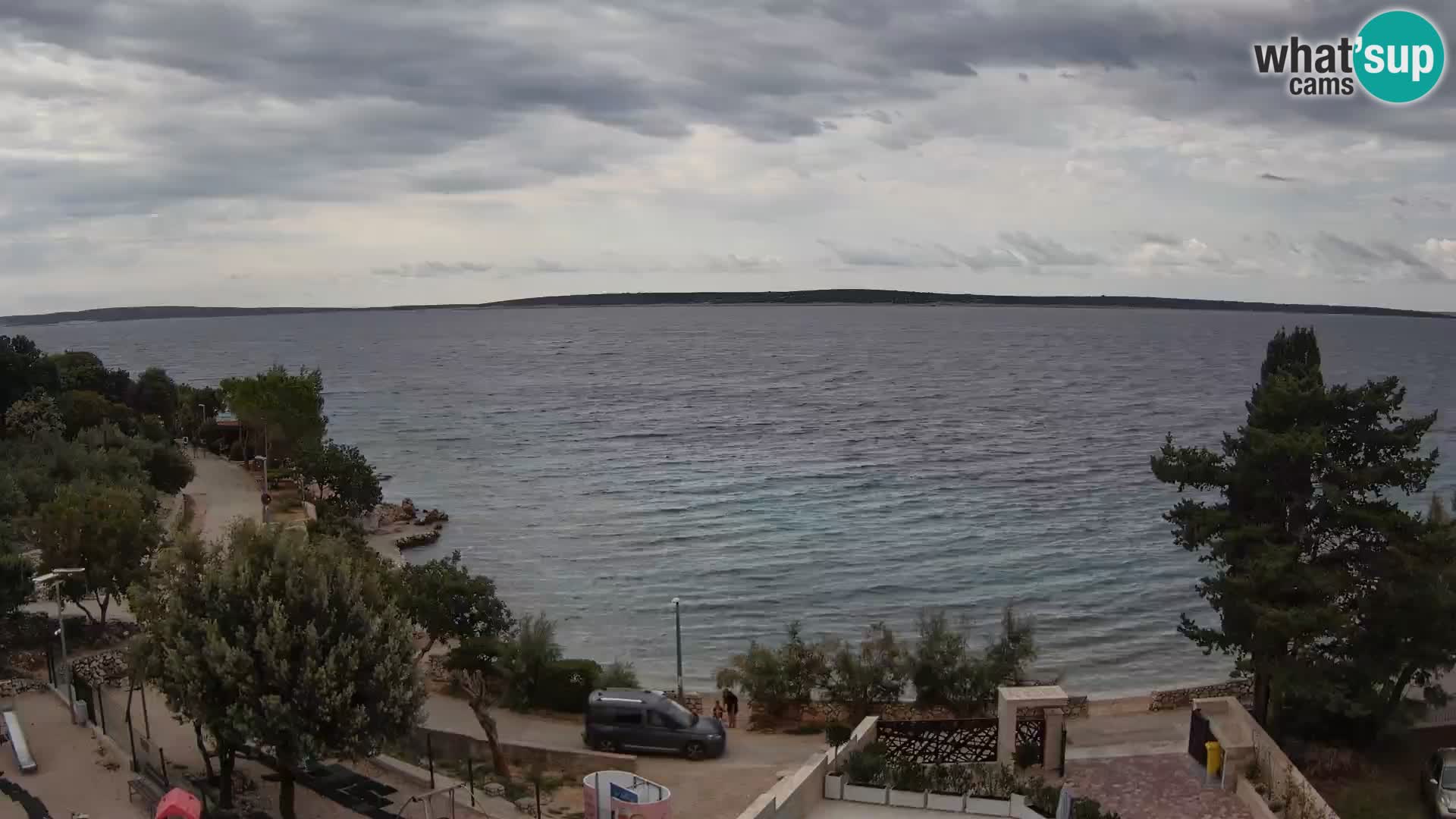 Webcam Plage Male Mandre – Vue en direct depuis l’île de Pag