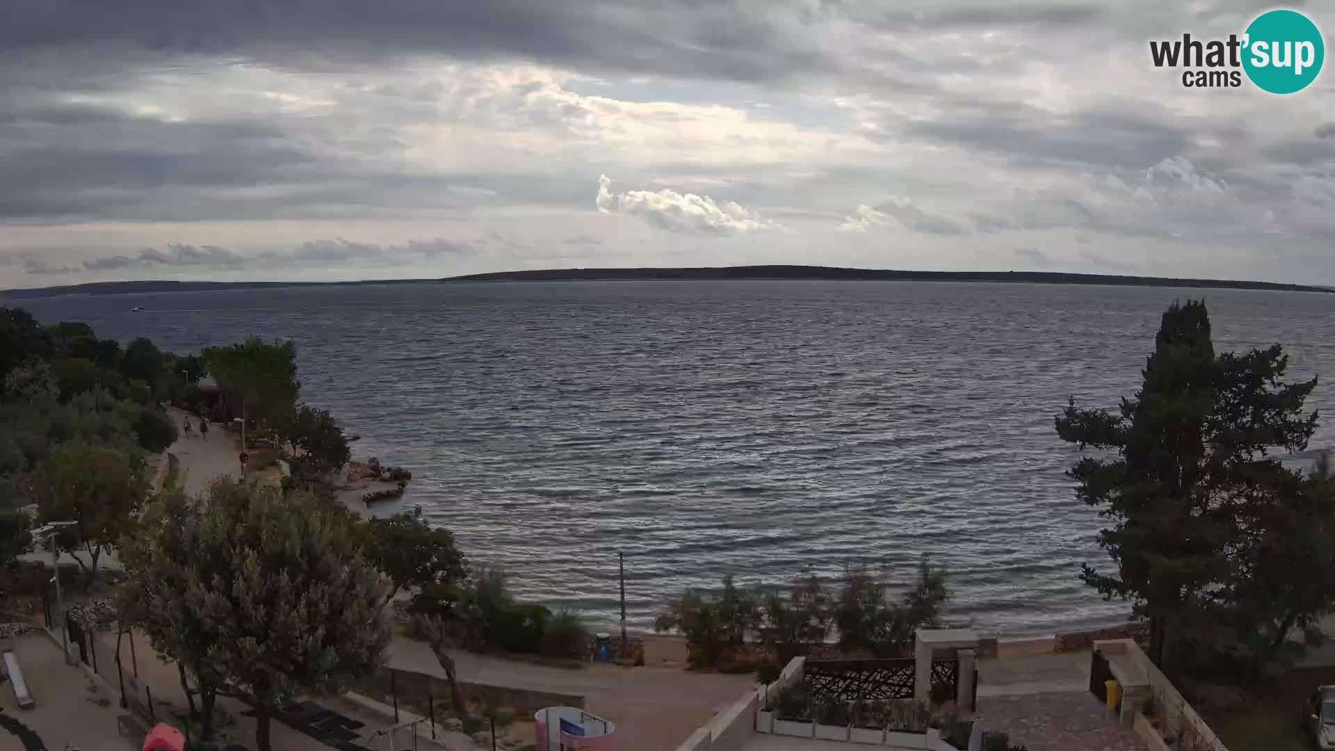 Webcam Plage Male Mandre – Vue en direct depuis l’île de Pag