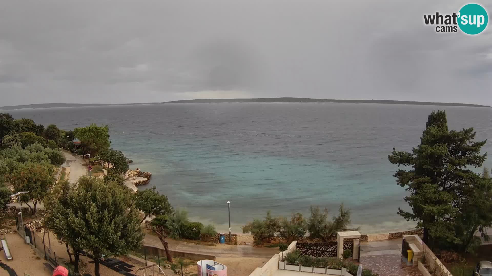 Webcam Plaža Male Mandre – Diretta dalla spiaggia sull’isola di Pag