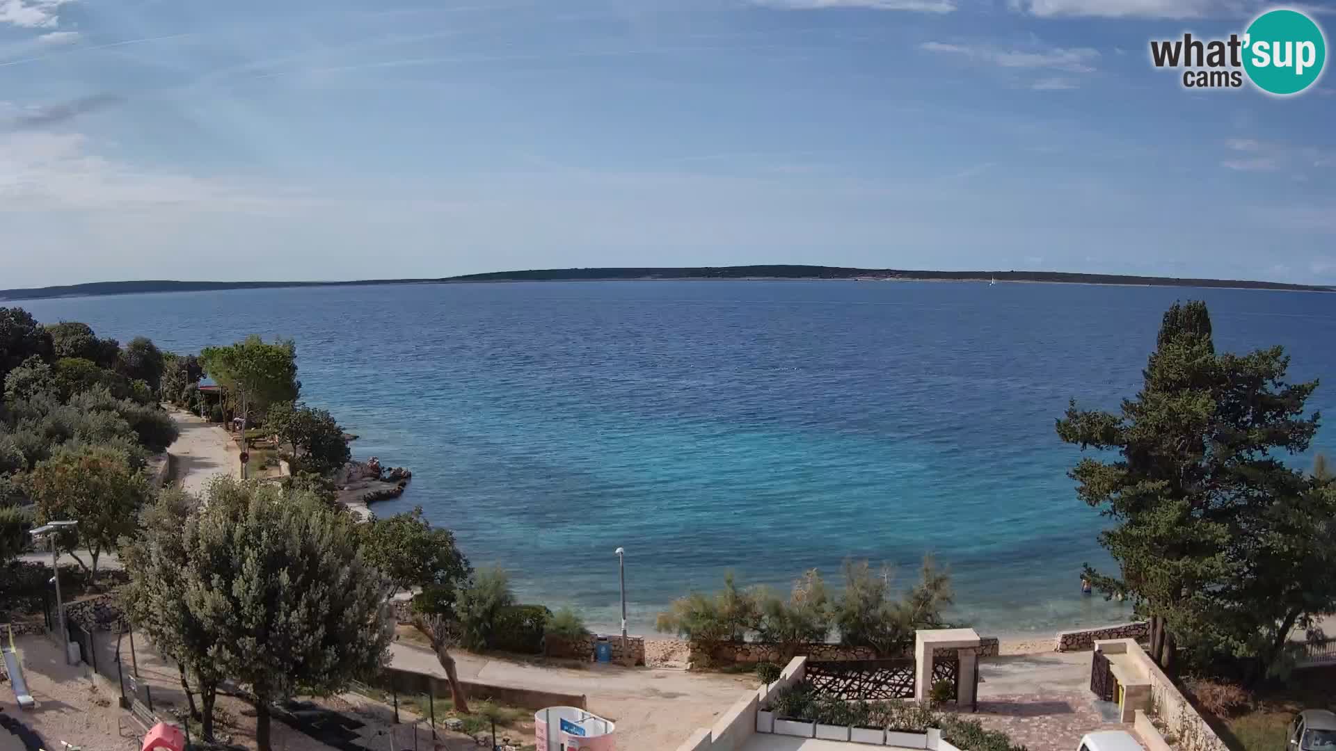 Webcam Plaža Male Mandre – Live View from Pag Island