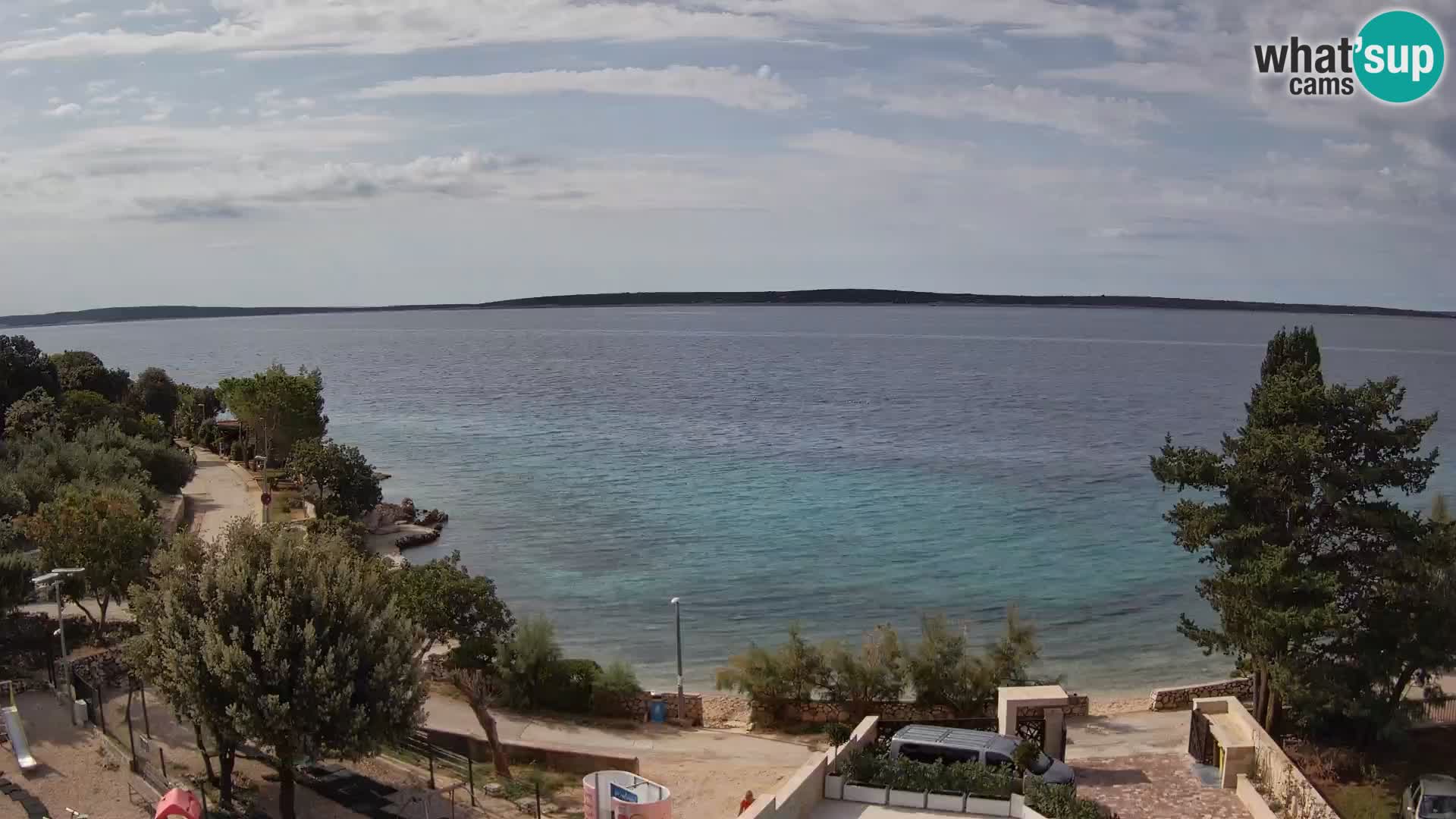 Webcam Plaža Male Mandre – Live View from Pag Island