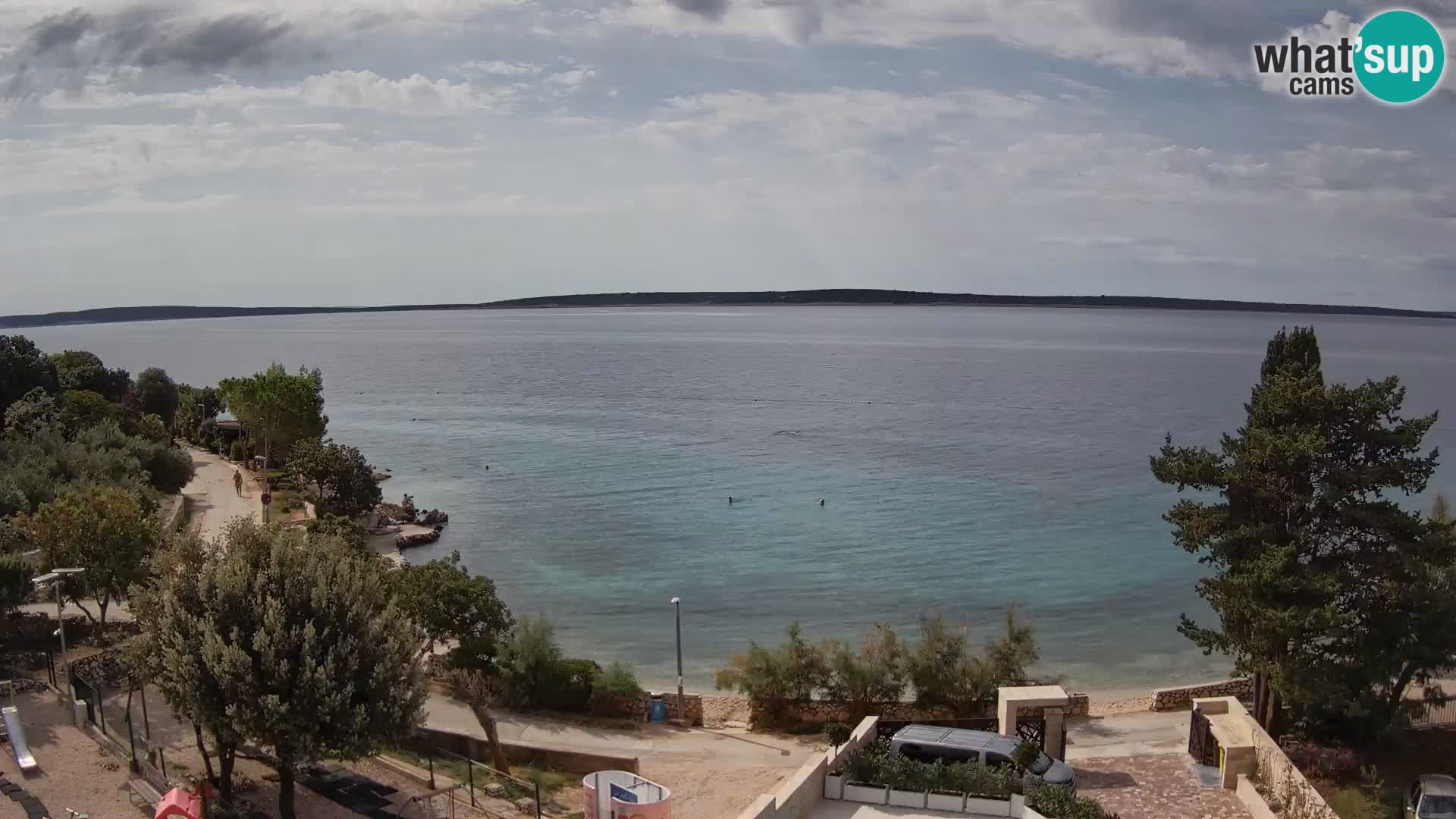 Webcam Plaža Male Mandre – Live View from Pag Island