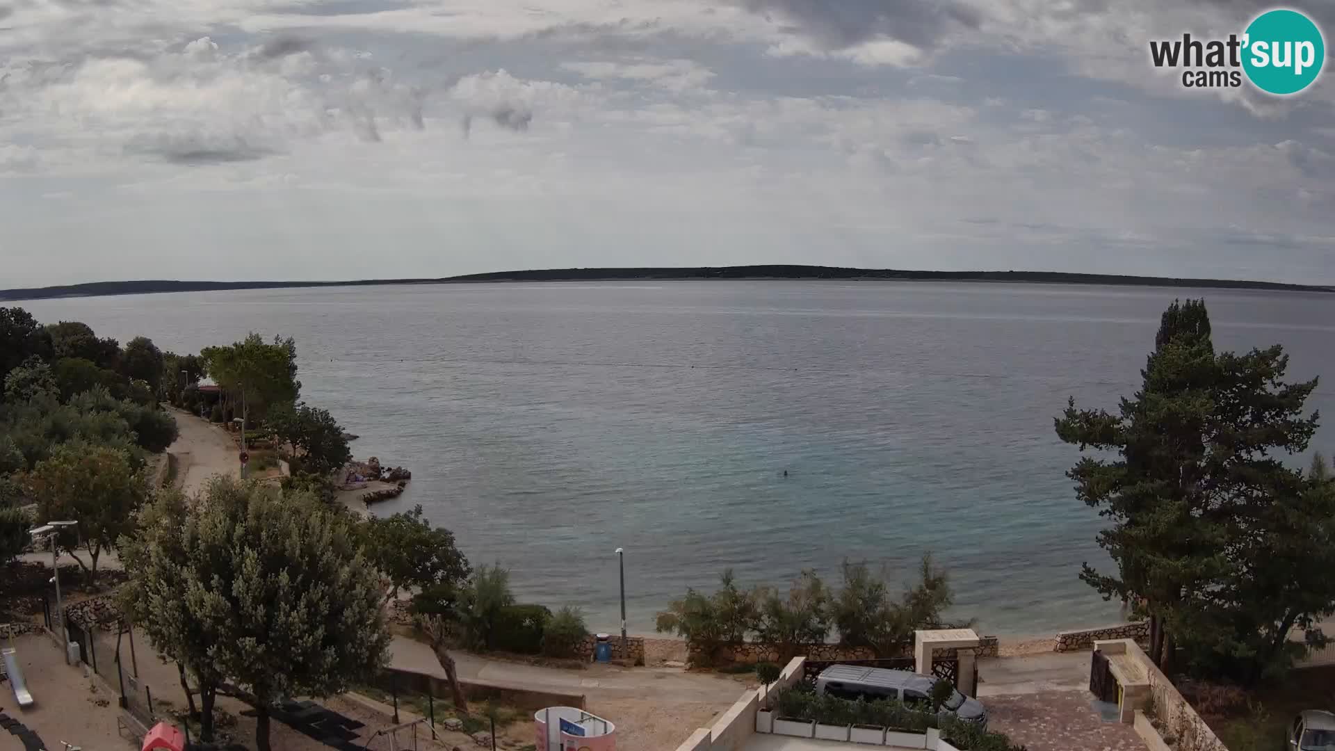 Webcam Strand Male Mandre – Liveblick von der Insel Pag