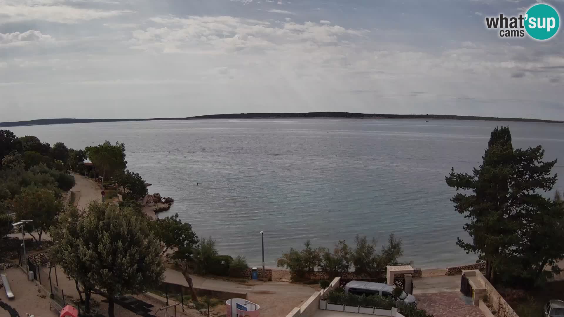 Webcam Plage Male Mandre – Vue en direct depuis l’île de Pag