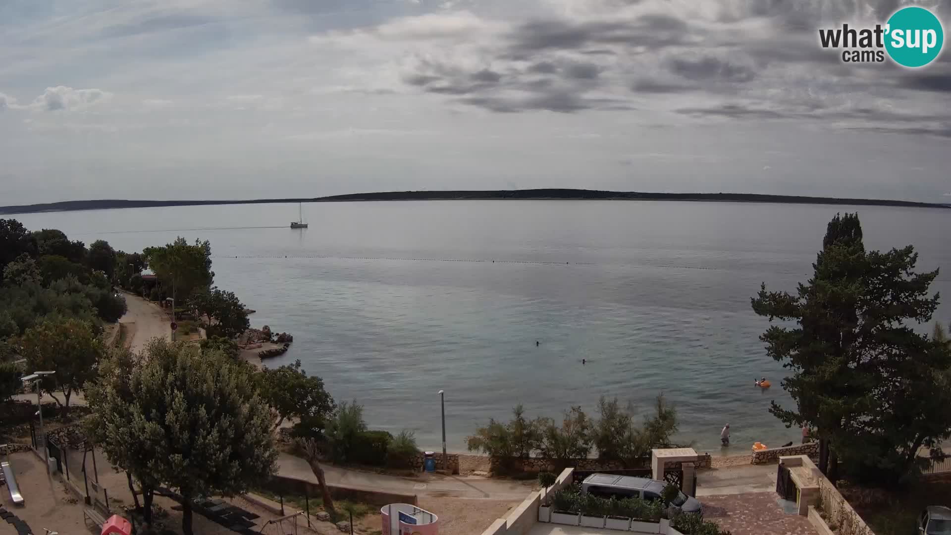 Webcam Strand Male Mandre – Liveblick von der Insel Pag