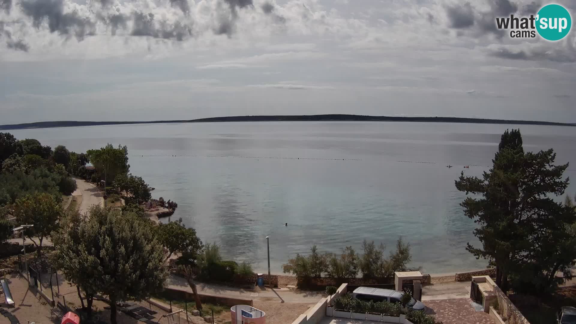 Webcam Strand Male Mandre – Liveblick von der Insel Pag