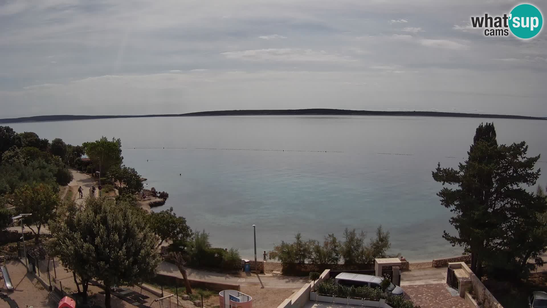 Webcam Plaža Male Mandre – Diretta dalla spiaggia sull’isola di Pag