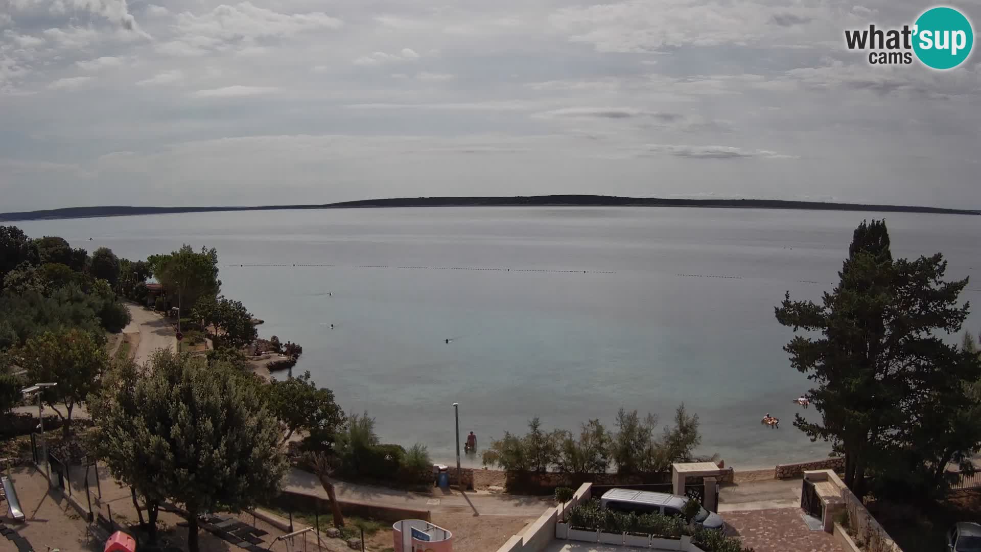 Webcam Strand Male Mandre – Liveblick von der Insel Pag