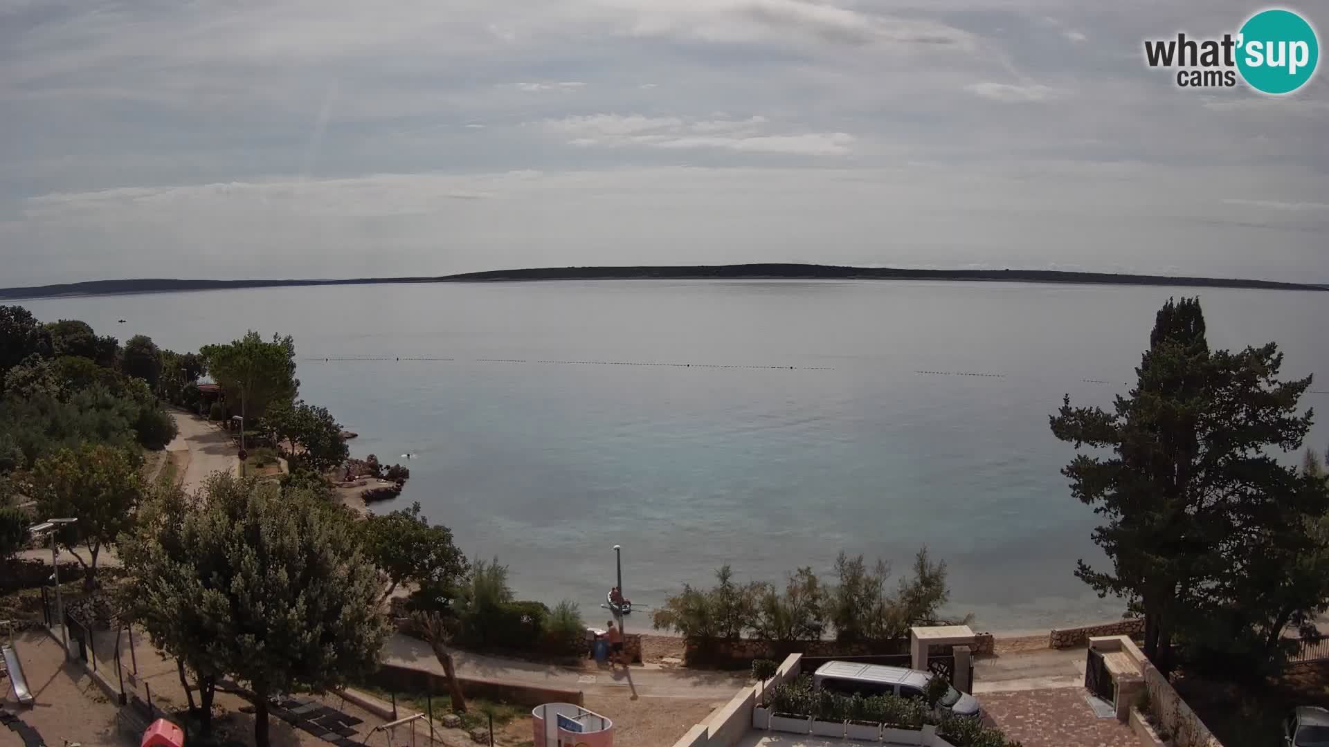 Webcam Plaža Male Mandre – Diretta dalla spiaggia sull’isola di Pag