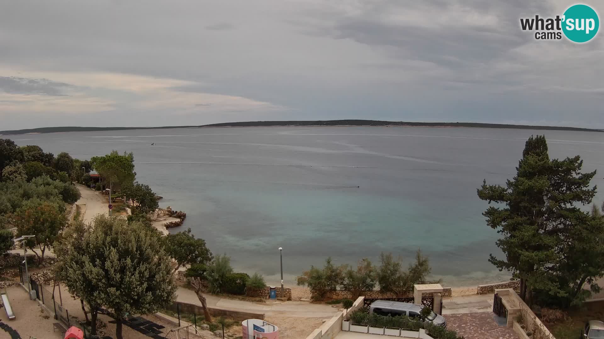 Webcam Strand Male Mandre – Liveblick von der Insel Pag