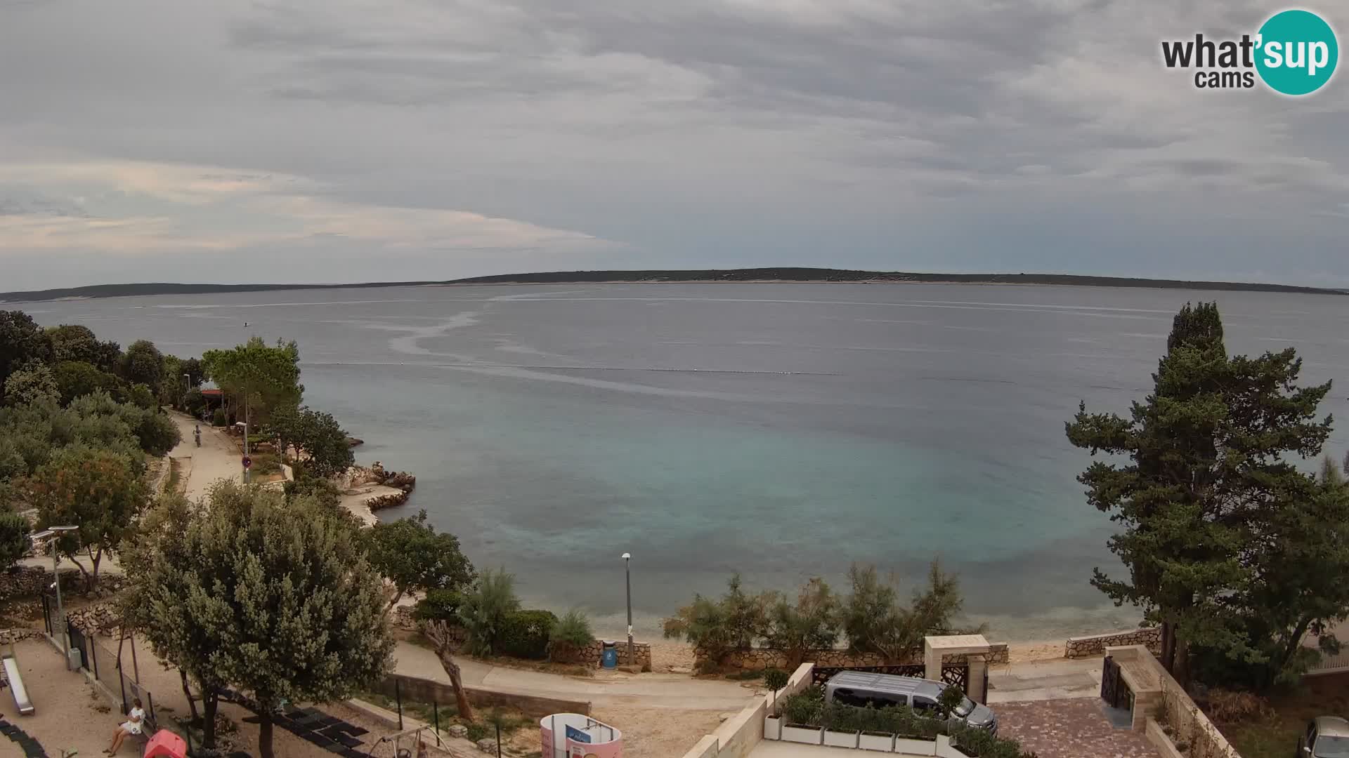 Webcam Strand Male Mandre – Liveblick von der Insel Pag