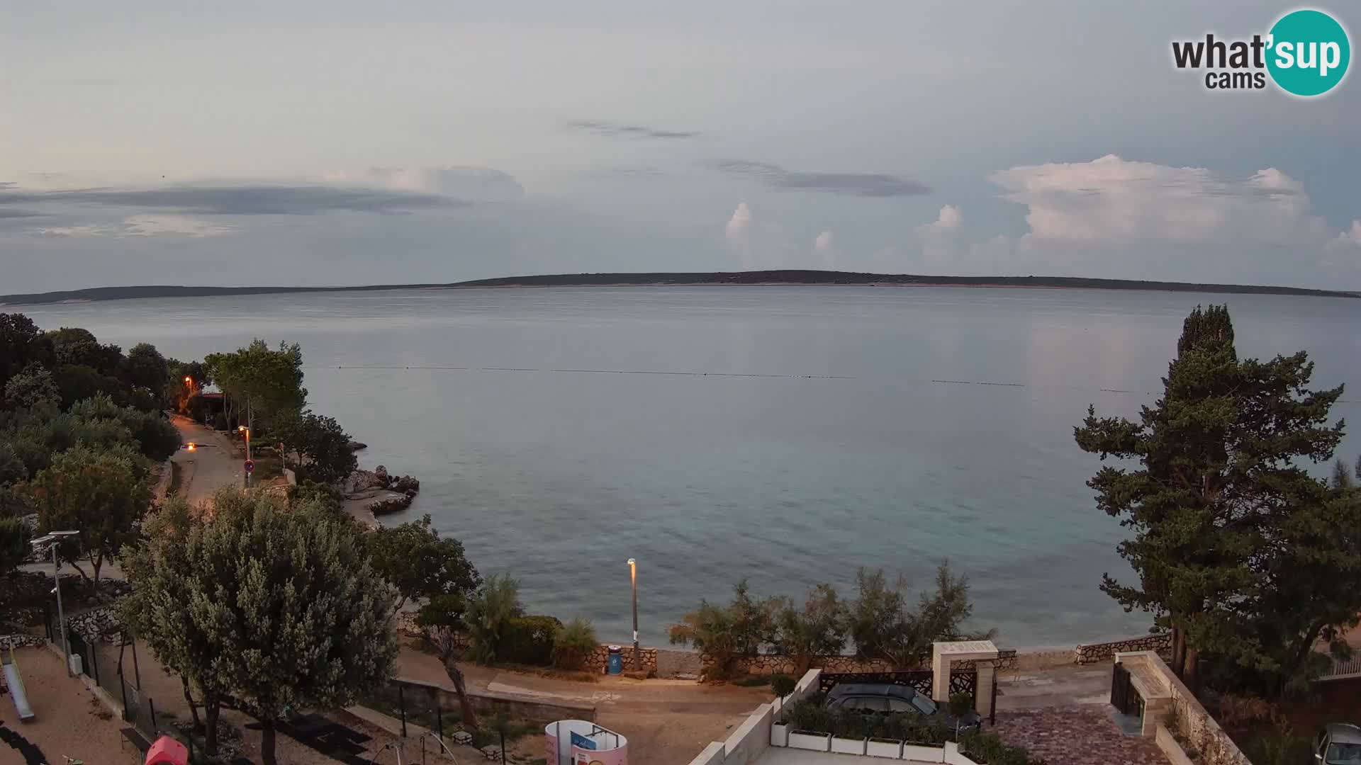 Webcam Strand Male Mandre – Liveblick von der Insel Pag
