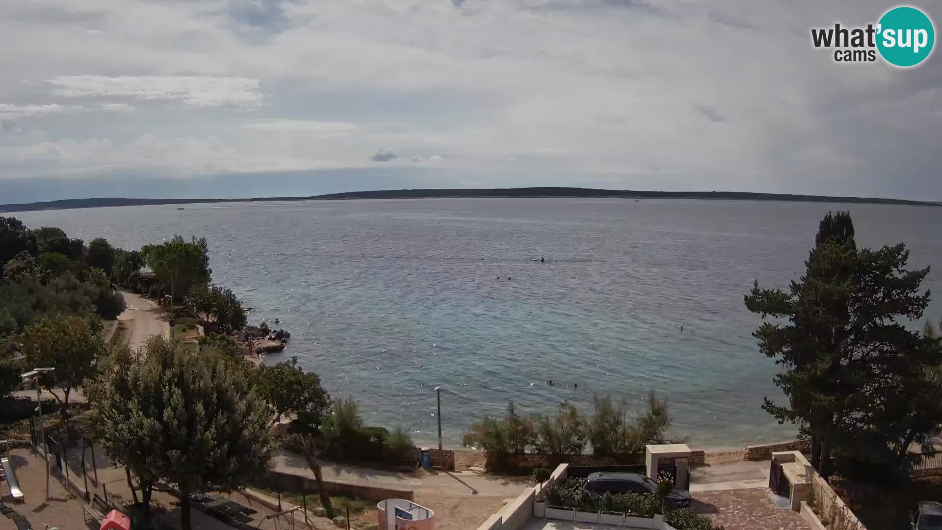 Webcam Strand Male Mandre – Liveblick von der Insel Pag