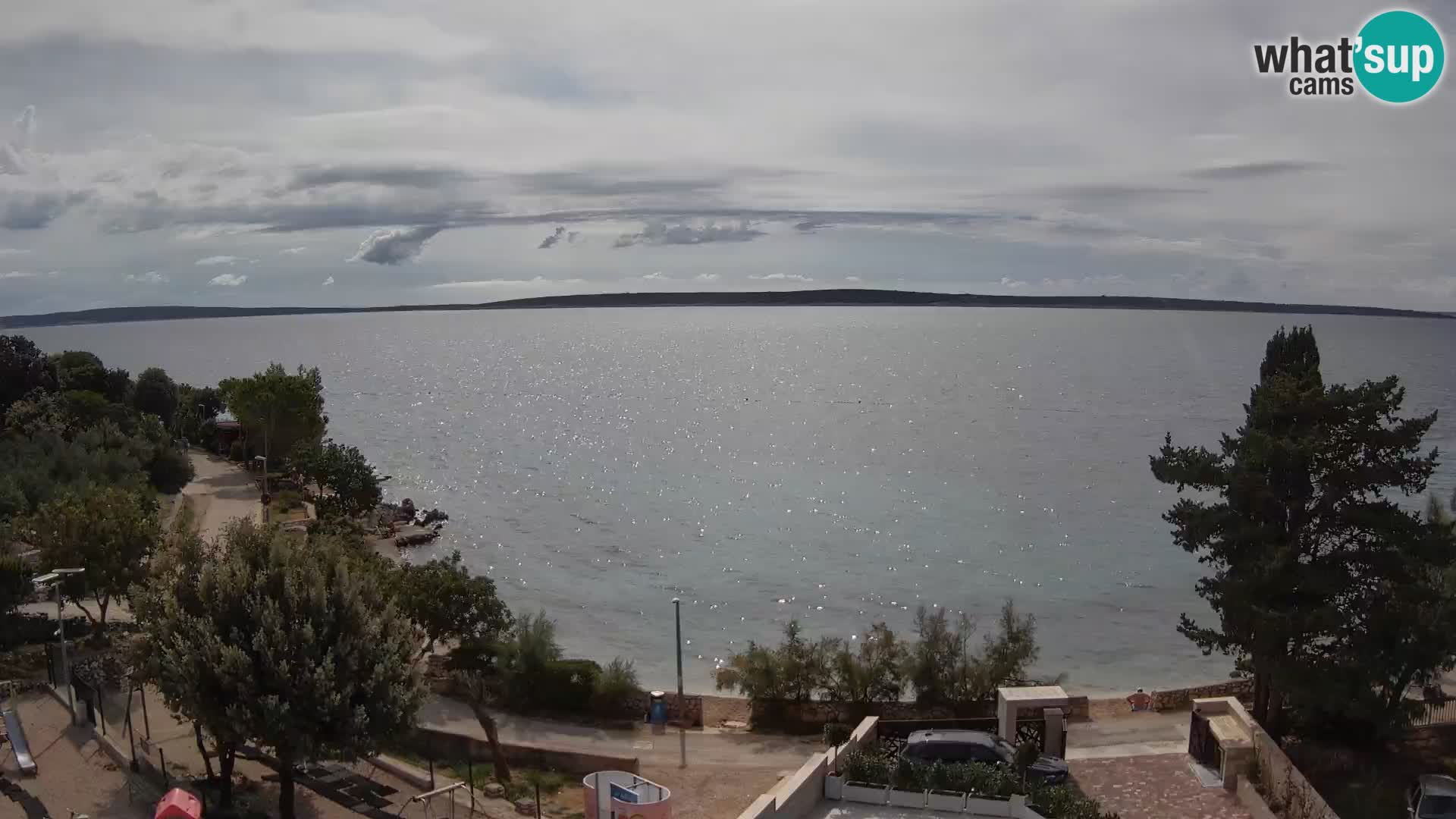 Webcam Strand Male Mandre – Liveblick von der Insel Pag