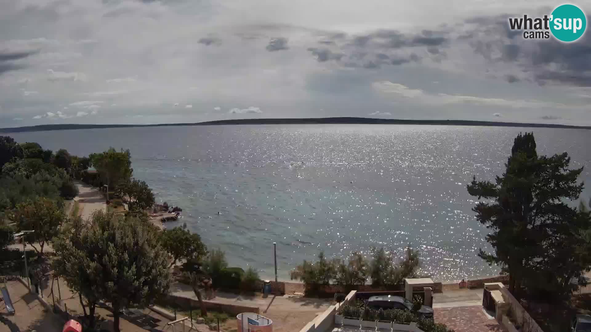 Webcam Strand Male Mandre – Liveblick von der Insel Pag