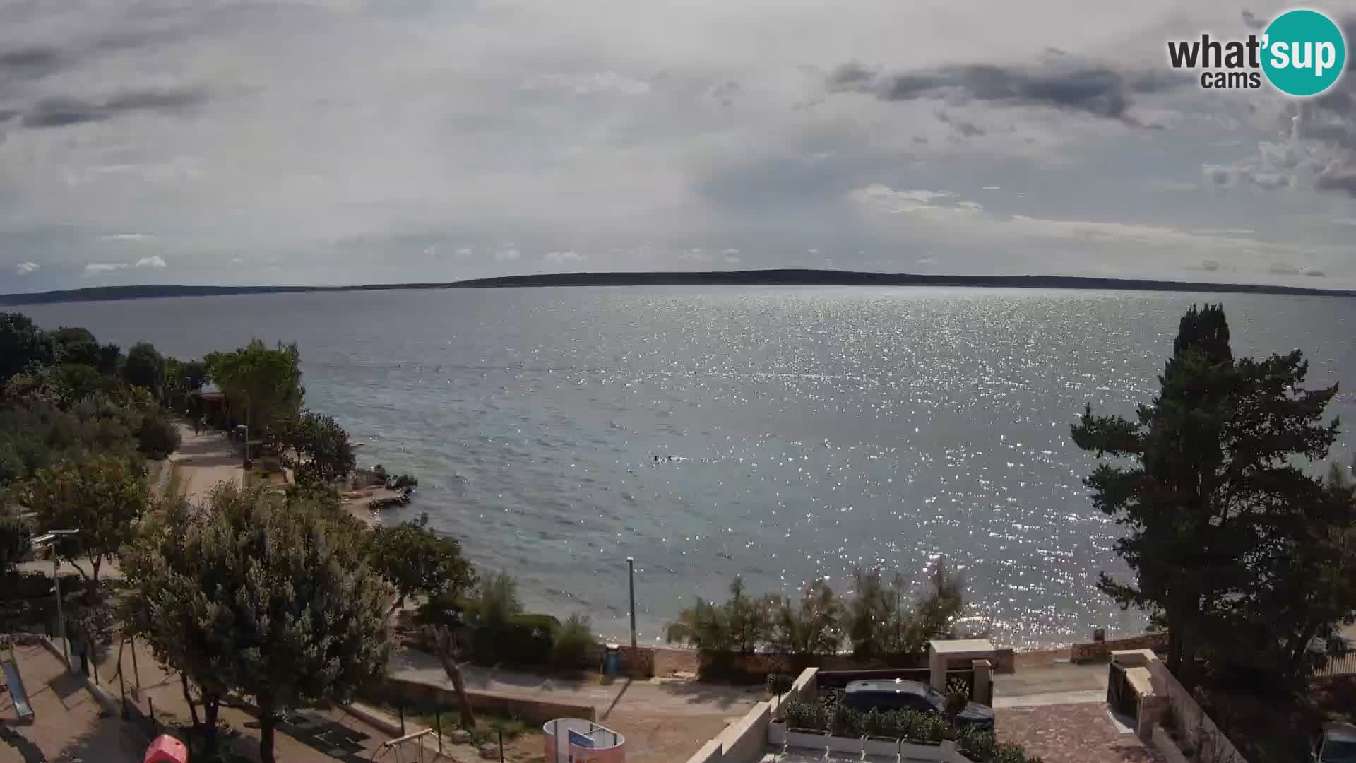 Webcam Plage Male Mandre – Vue en direct depuis l’île de Pag