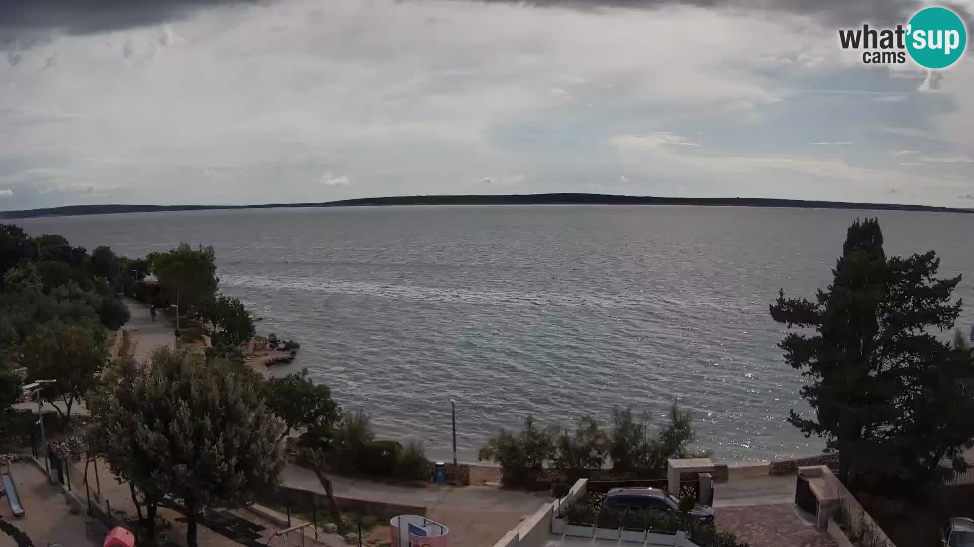 Webcam Plage Male Mandre – Vue en direct depuis l’île de Pag