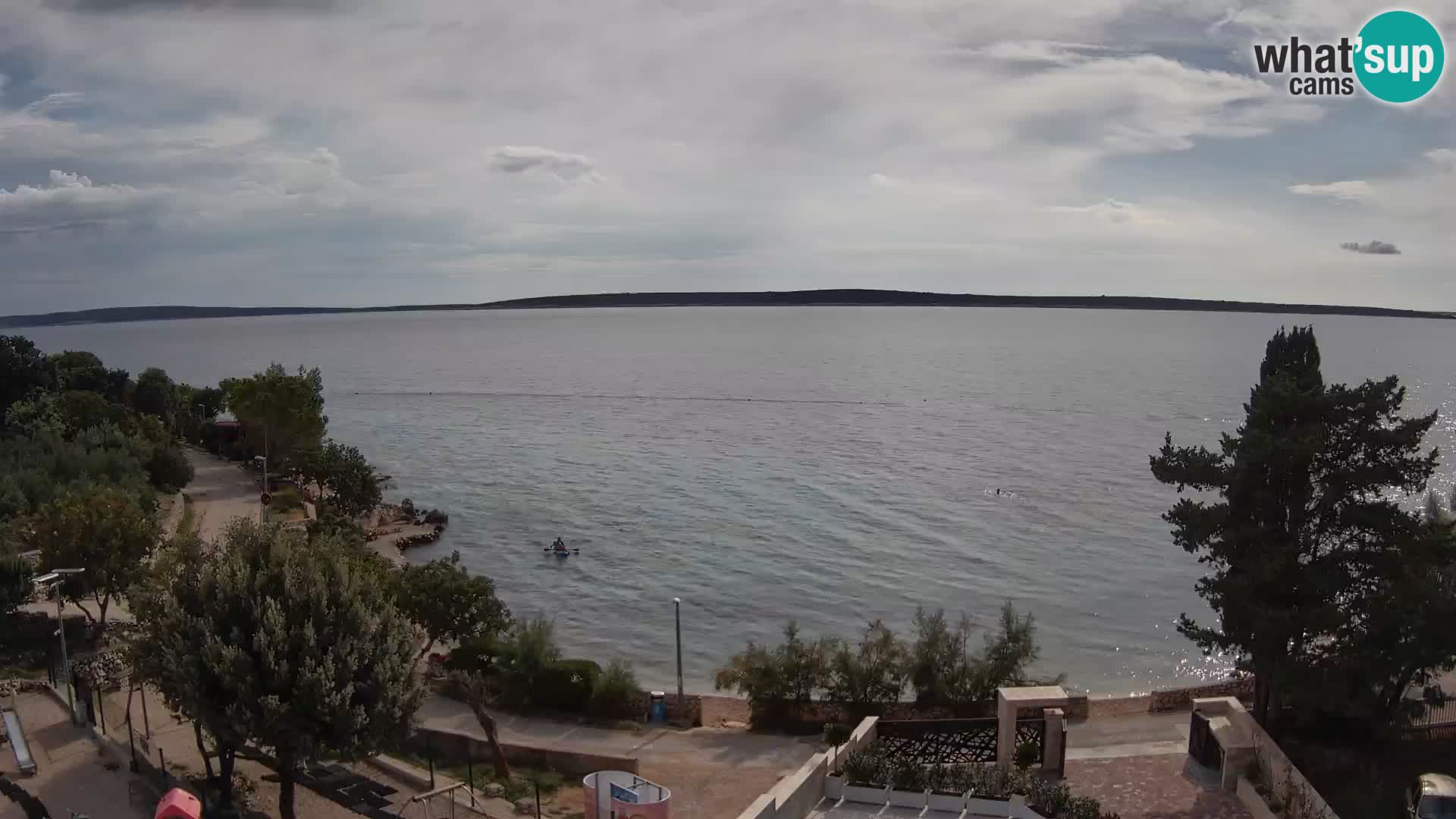 Webcam Plage Male Mandre – Vue en direct depuis l’île de Pag