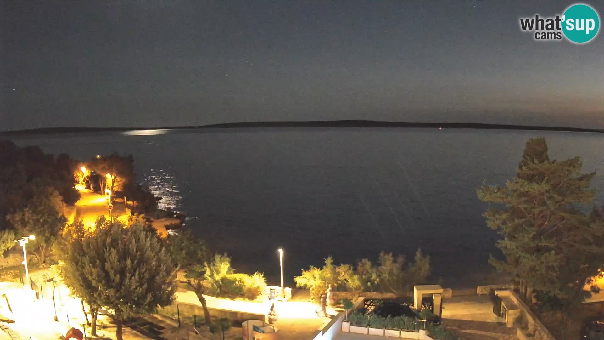Webcam Plage Male Mandre – Vue en direct depuis l’île de Pag