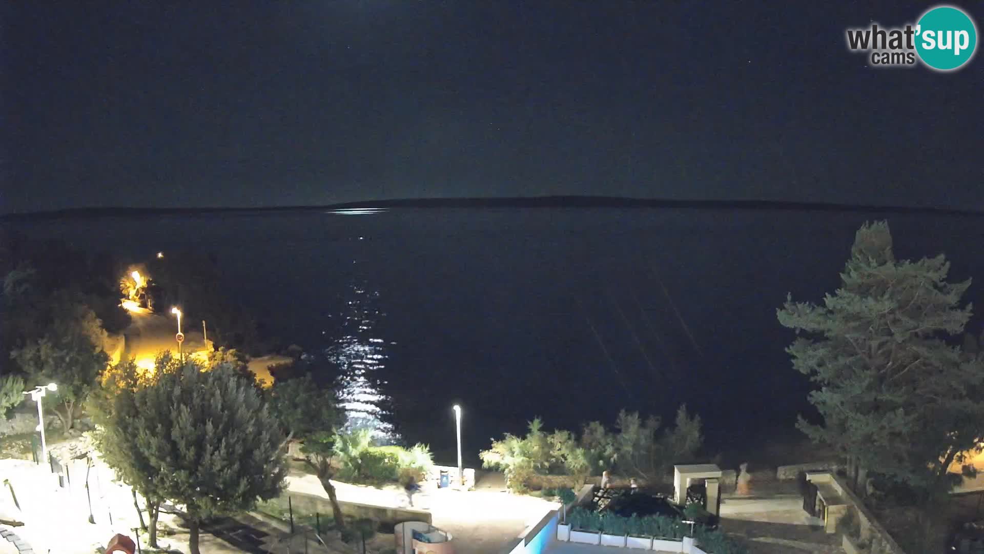 Webcam Plage Male Mandre – Vue en direct depuis l’île de Pag