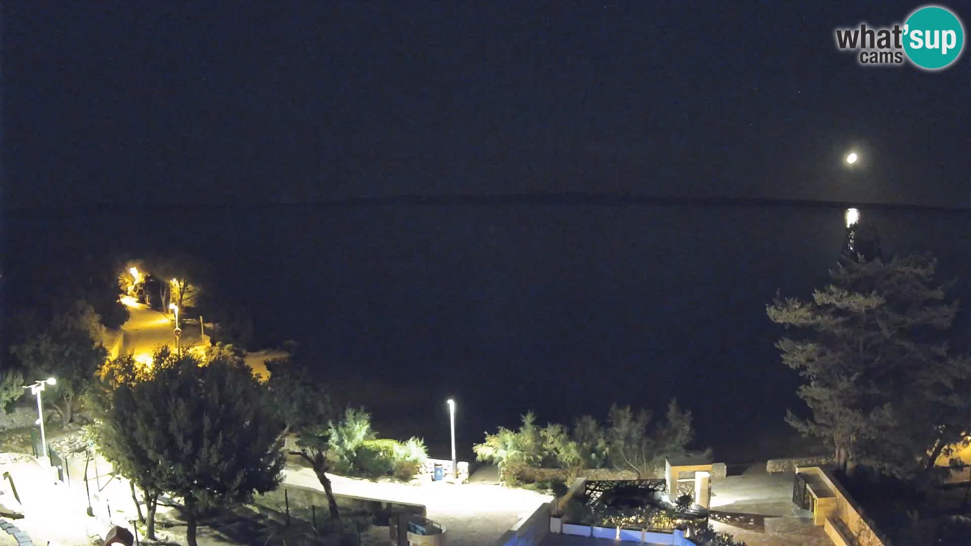 Webcam Plage Male Mandre – Vue en direct depuis l’île de Pag