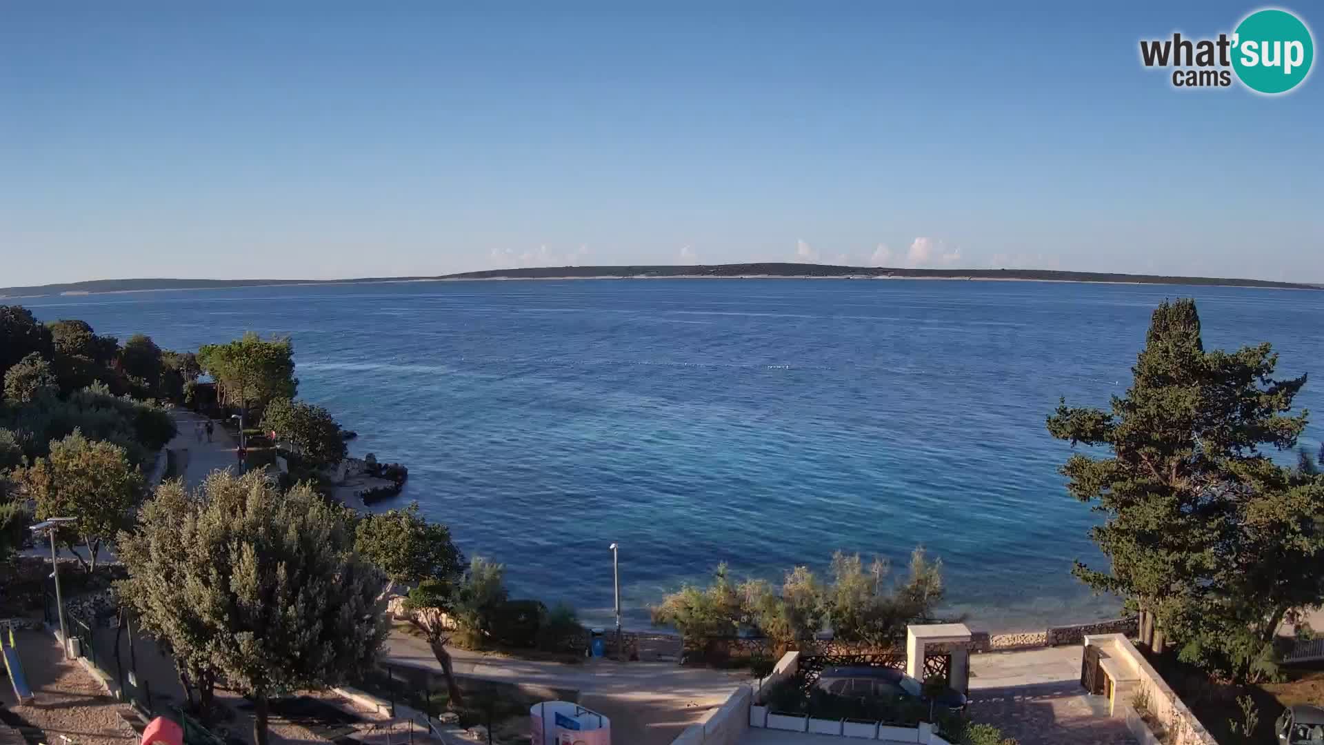 Webcam Strand Male Mandre – Liveblick von der Insel Pag