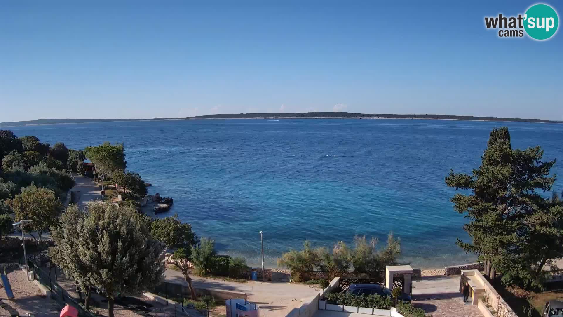 Webcam Plaža Male Mandre – Live View from Pag Island
