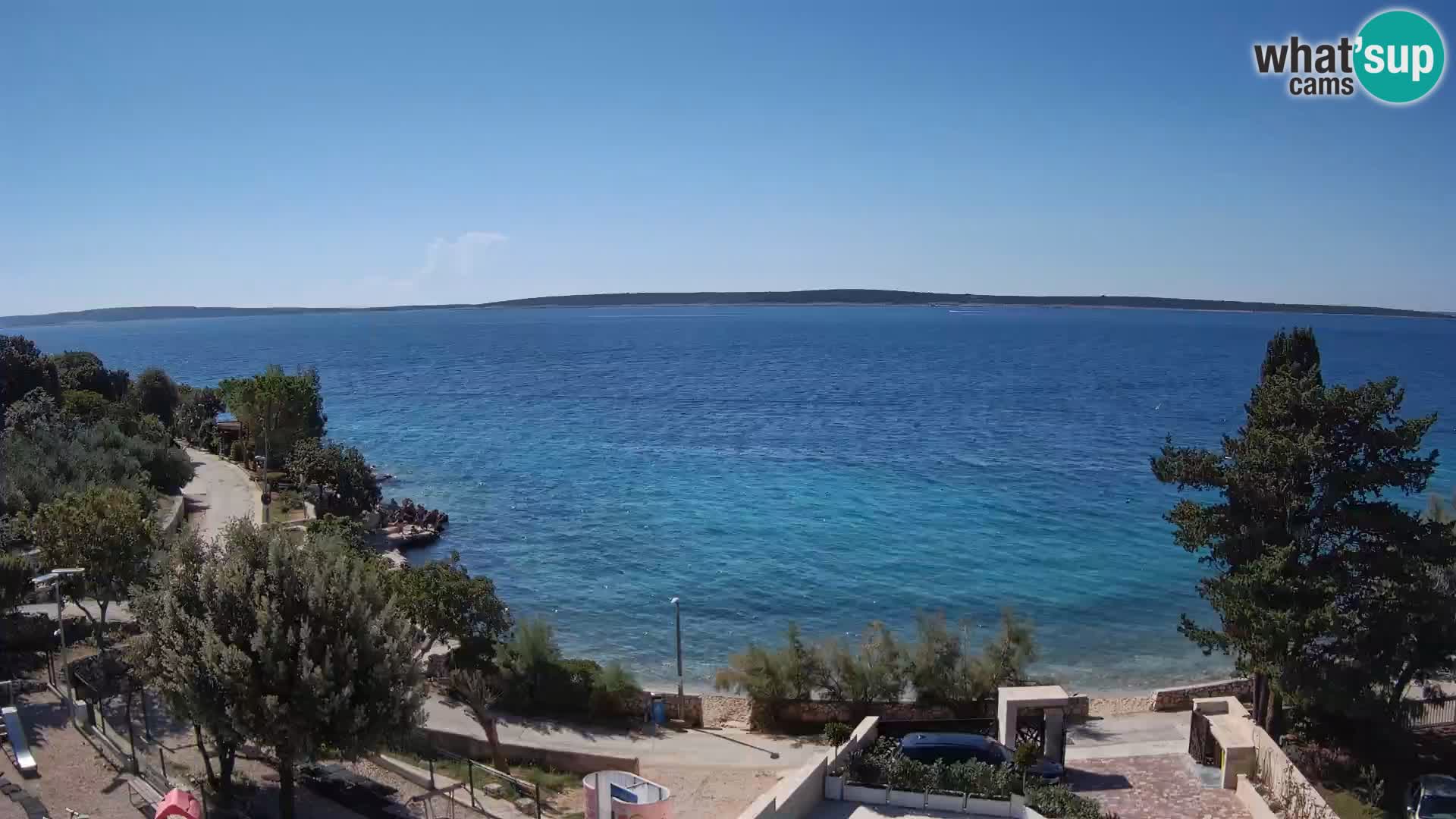 Webcam Plaža Male Mandre – Live View from Pag Island