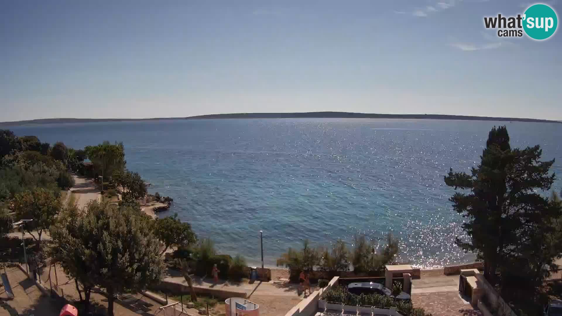 Webcam Plaža Male Mandre – Diretta dalla spiaggia sull’isola di Pag