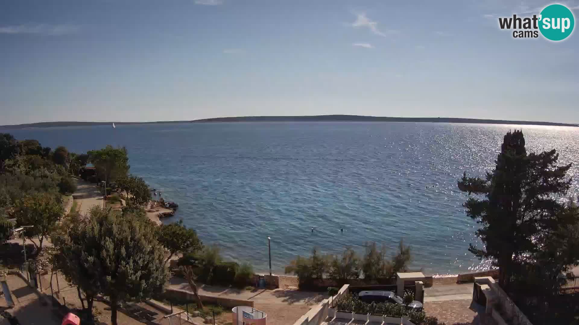 Webcam Strand Male Mandre – Liveblick von der Insel Pag
