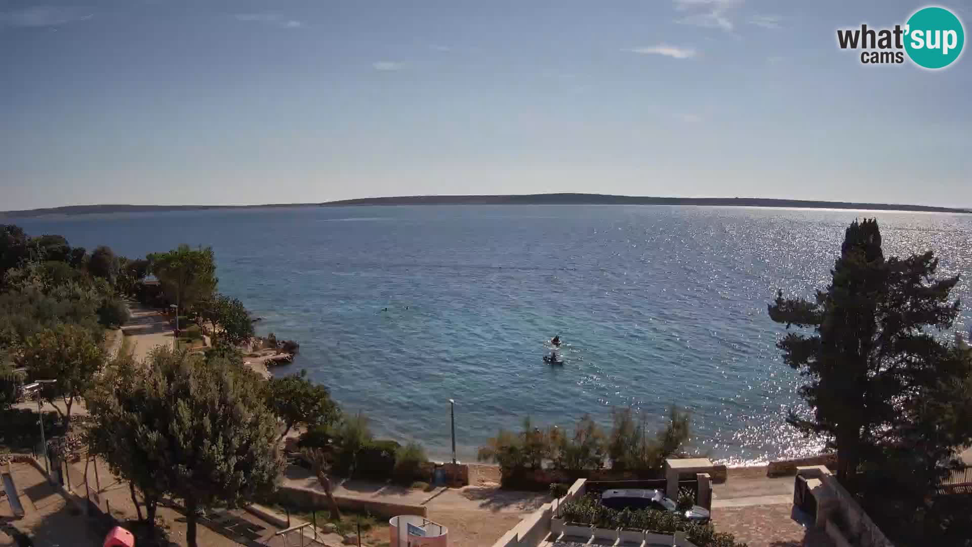 Webcam Strand Male Mandre – Liveblick von der Insel Pag