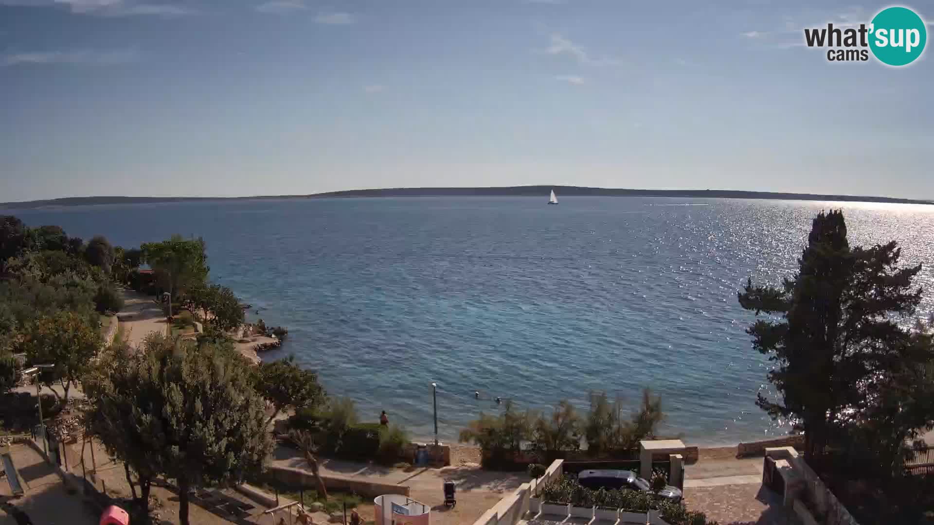 Webcam Plaža Male Mandre – Diretta dalla spiaggia sull’isola di Pag