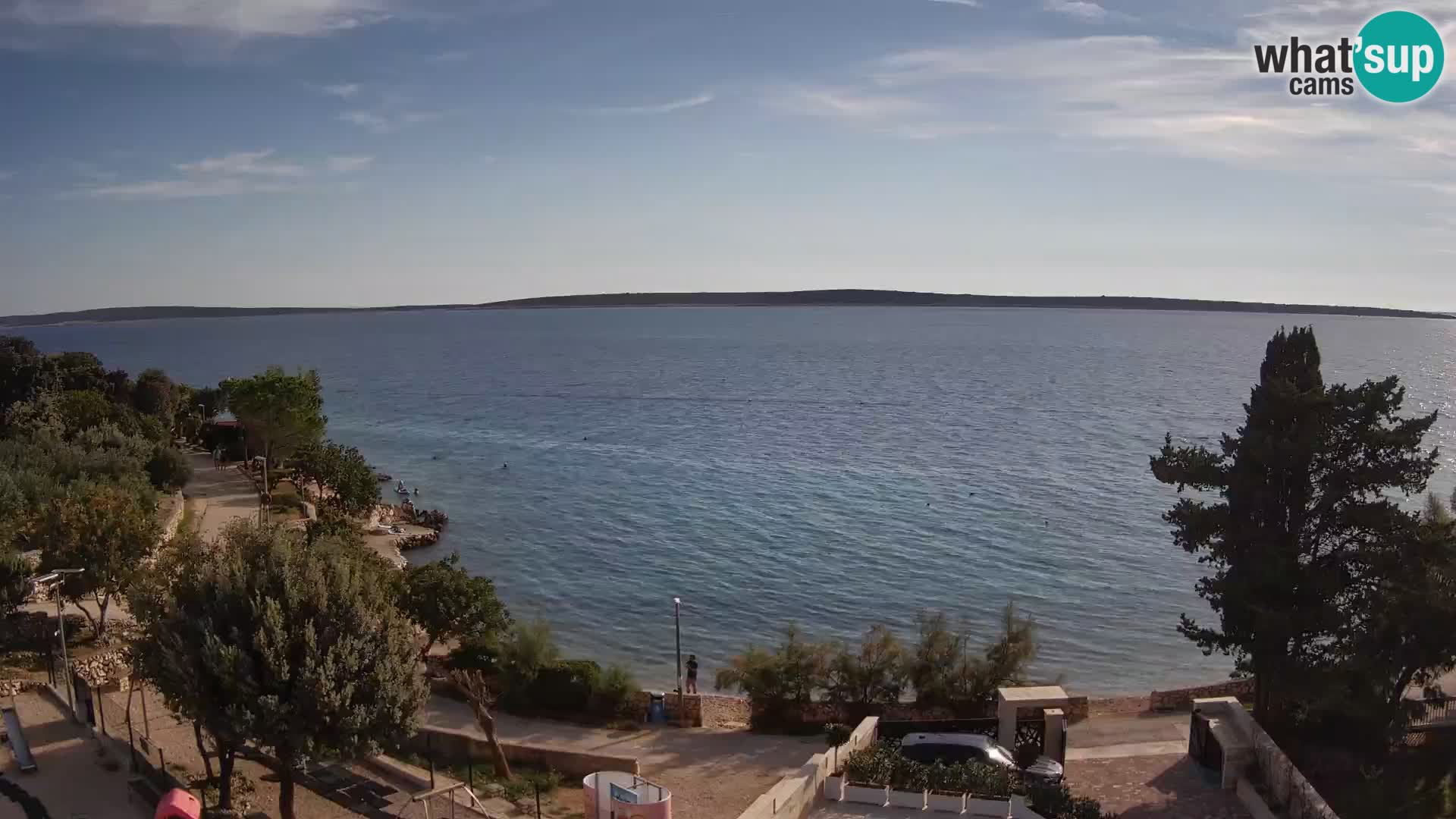 Webcam Strand Male Mandre – Liveblick von der Insel Pag