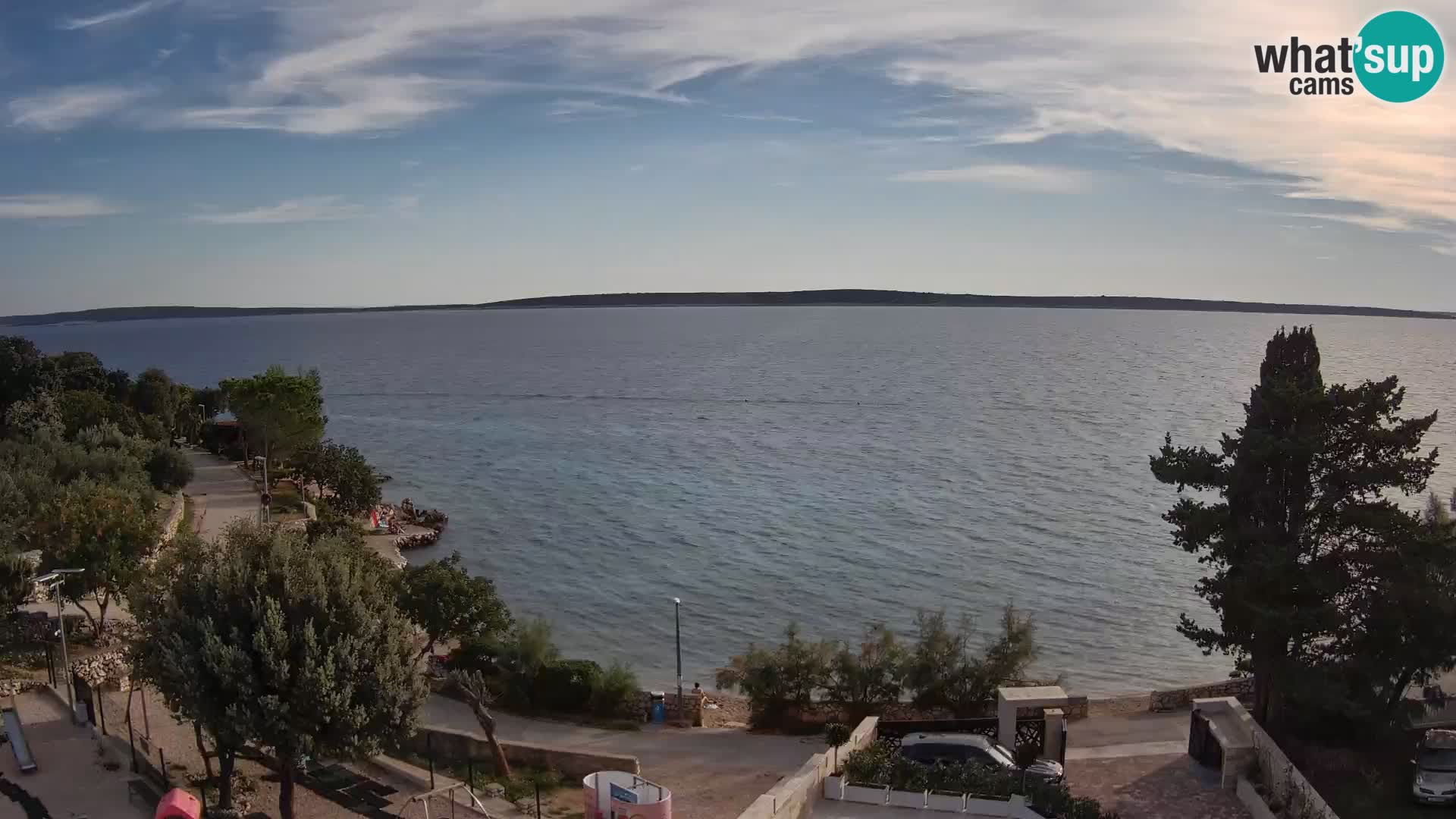 Webcam Plage Male Mandre – Vue en direct depuis l’île de Pag